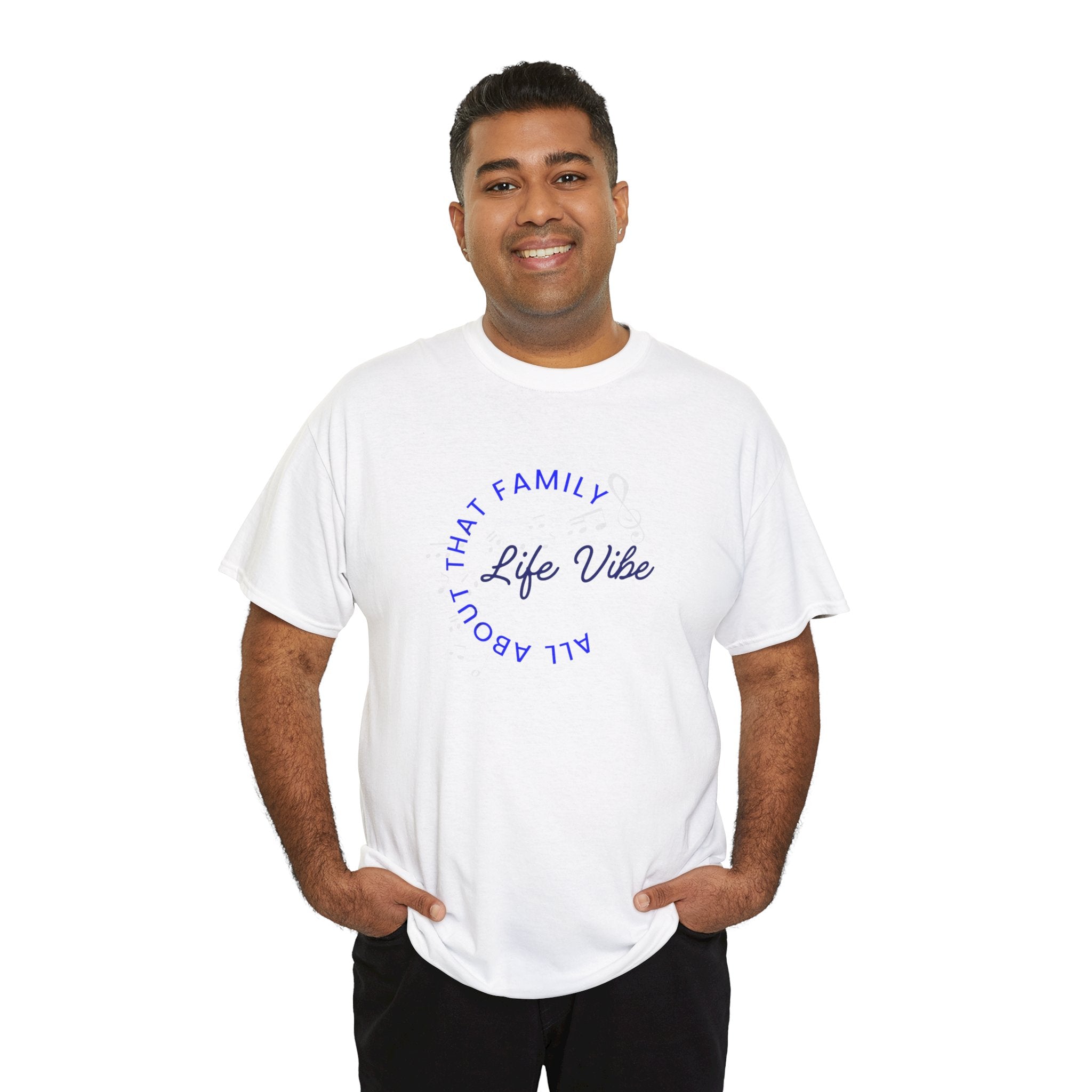 "All About My Family" Life Vibe T-Shirt —Minimal Circle Graphic Tee