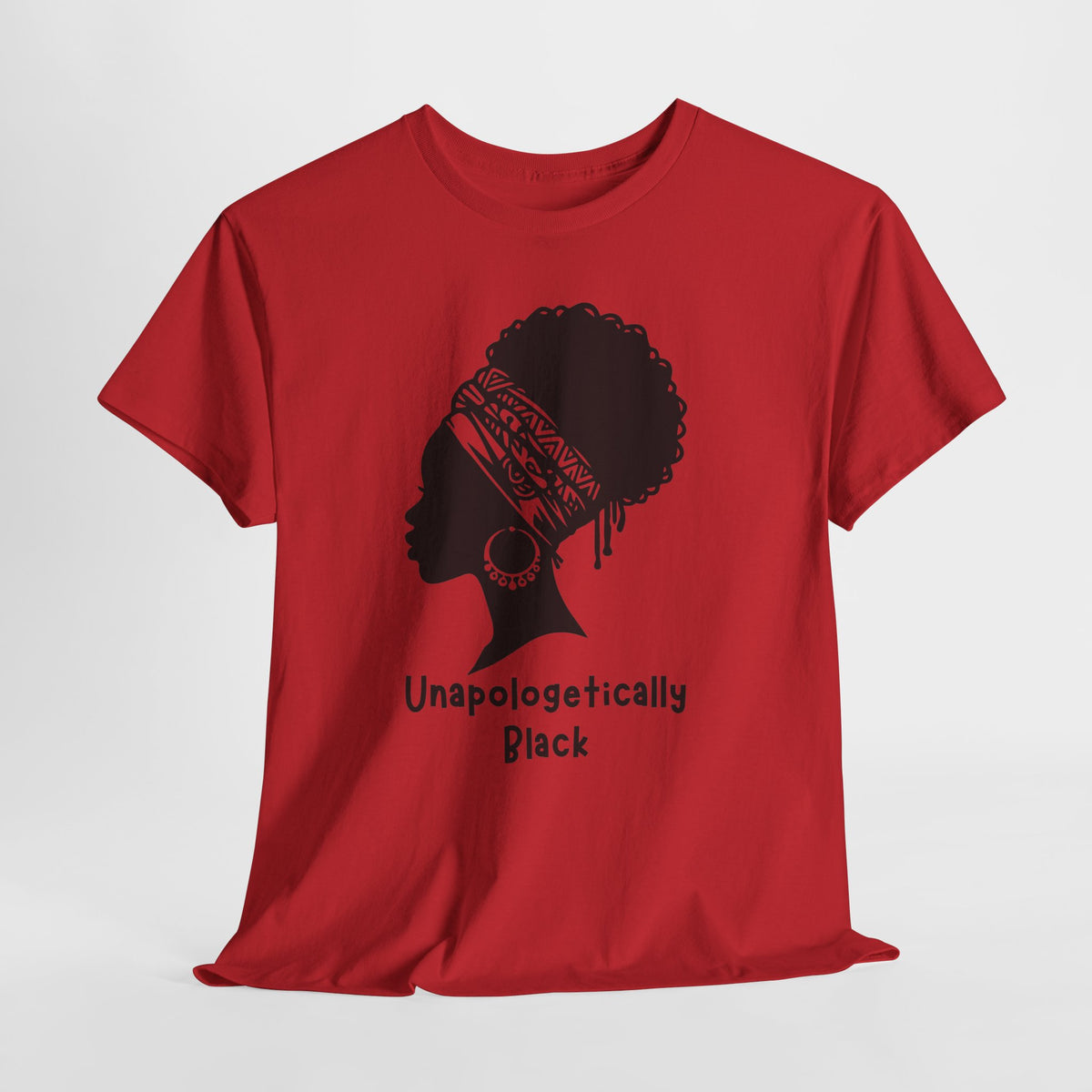 Meditative Woman Line Art Tee – "Unapologetically Black" Cotton T‑Shirt