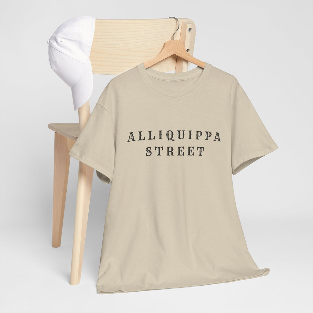 Alliquippa Street Tee - Minimalist Street Name Graphic T-Shirt