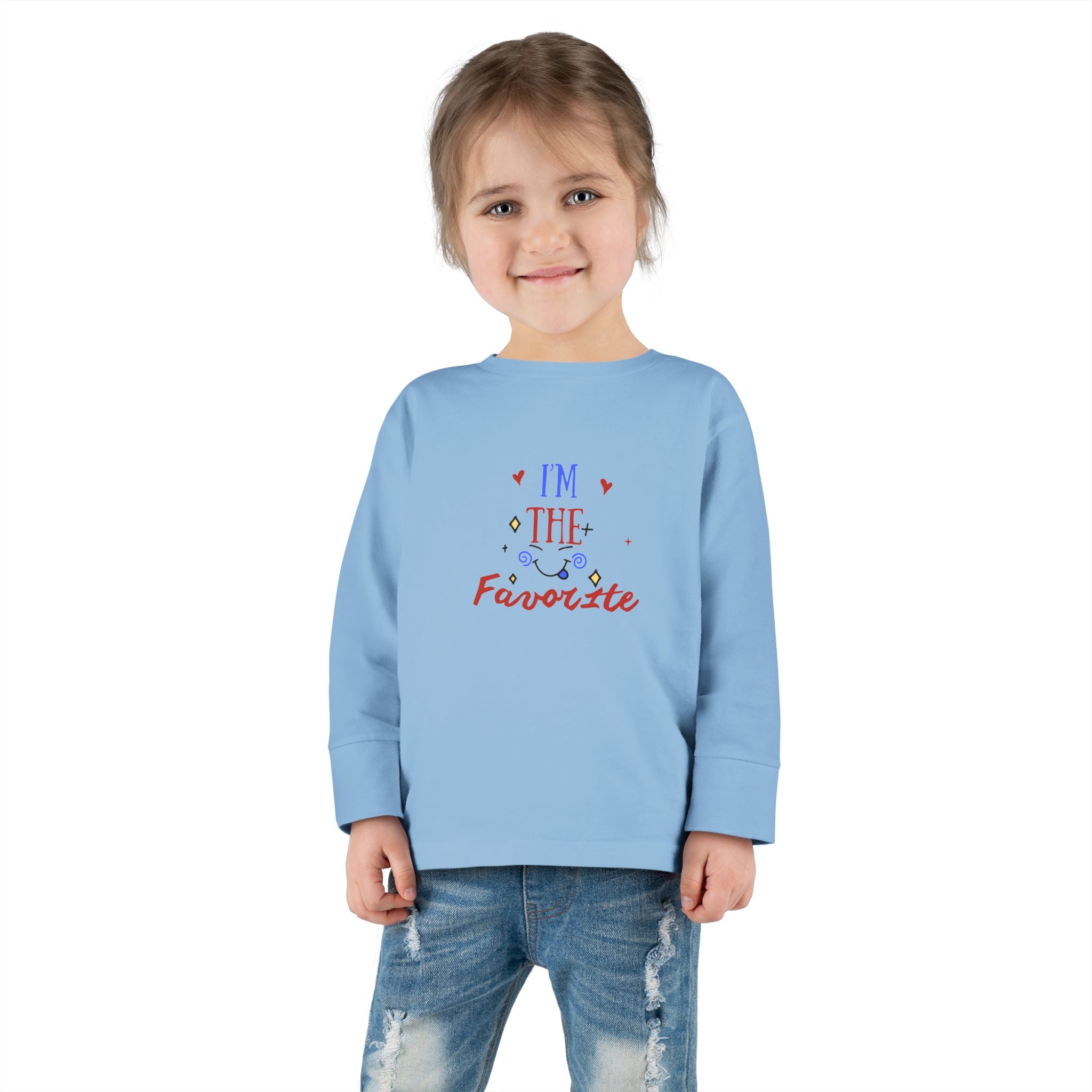 Toddler Long Sleeve Tee — "I'm the Favorite" Patriotic Baby Shirt
