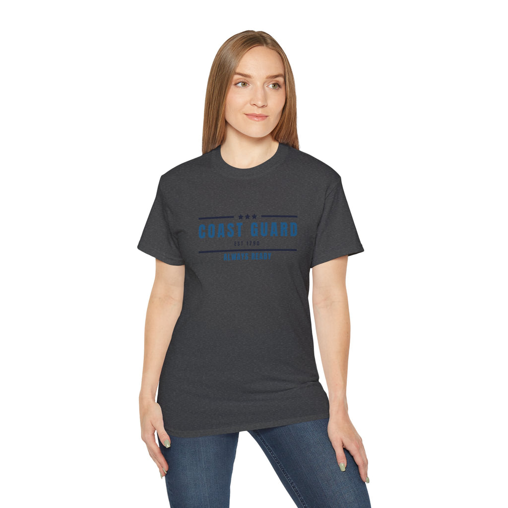 Coast Guard "Always Ready" Tee — Patriotic Military Crew Shirt
