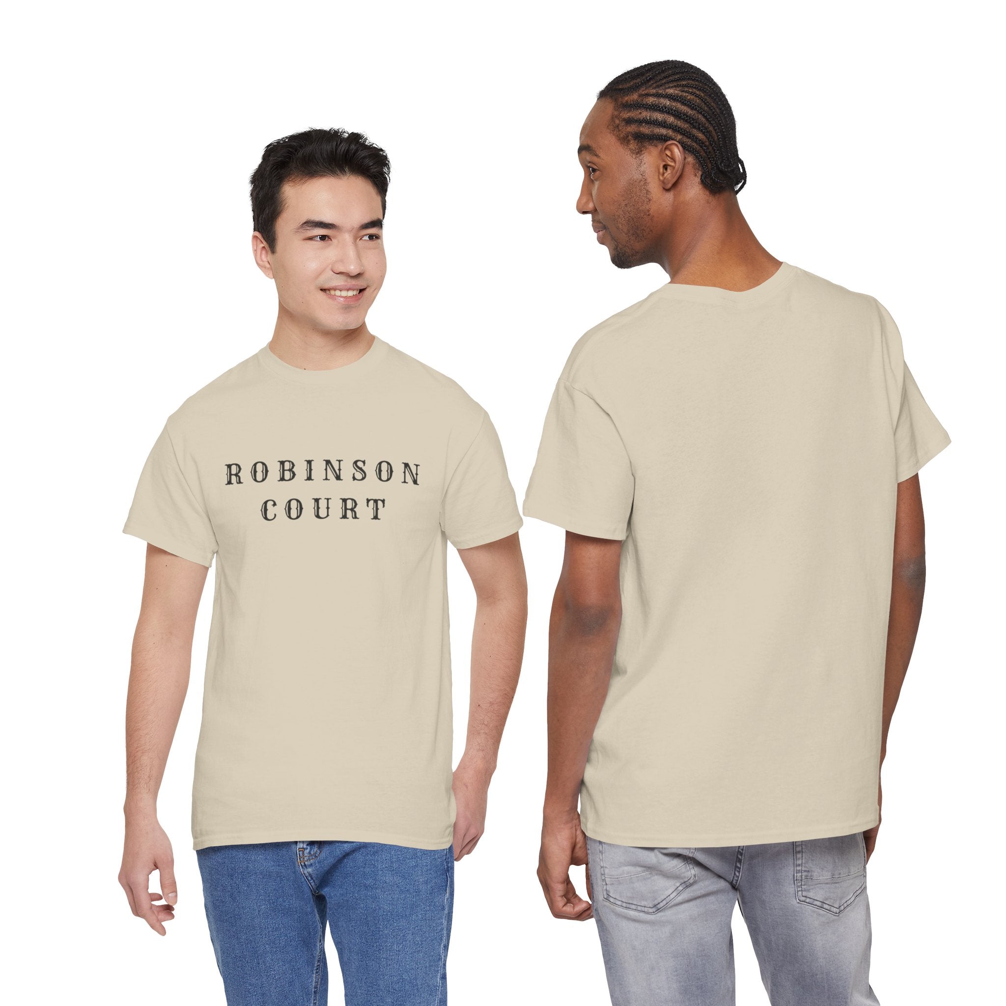Robinson Court T-Shirt — Minimal Vintage Text Streetwear Tee