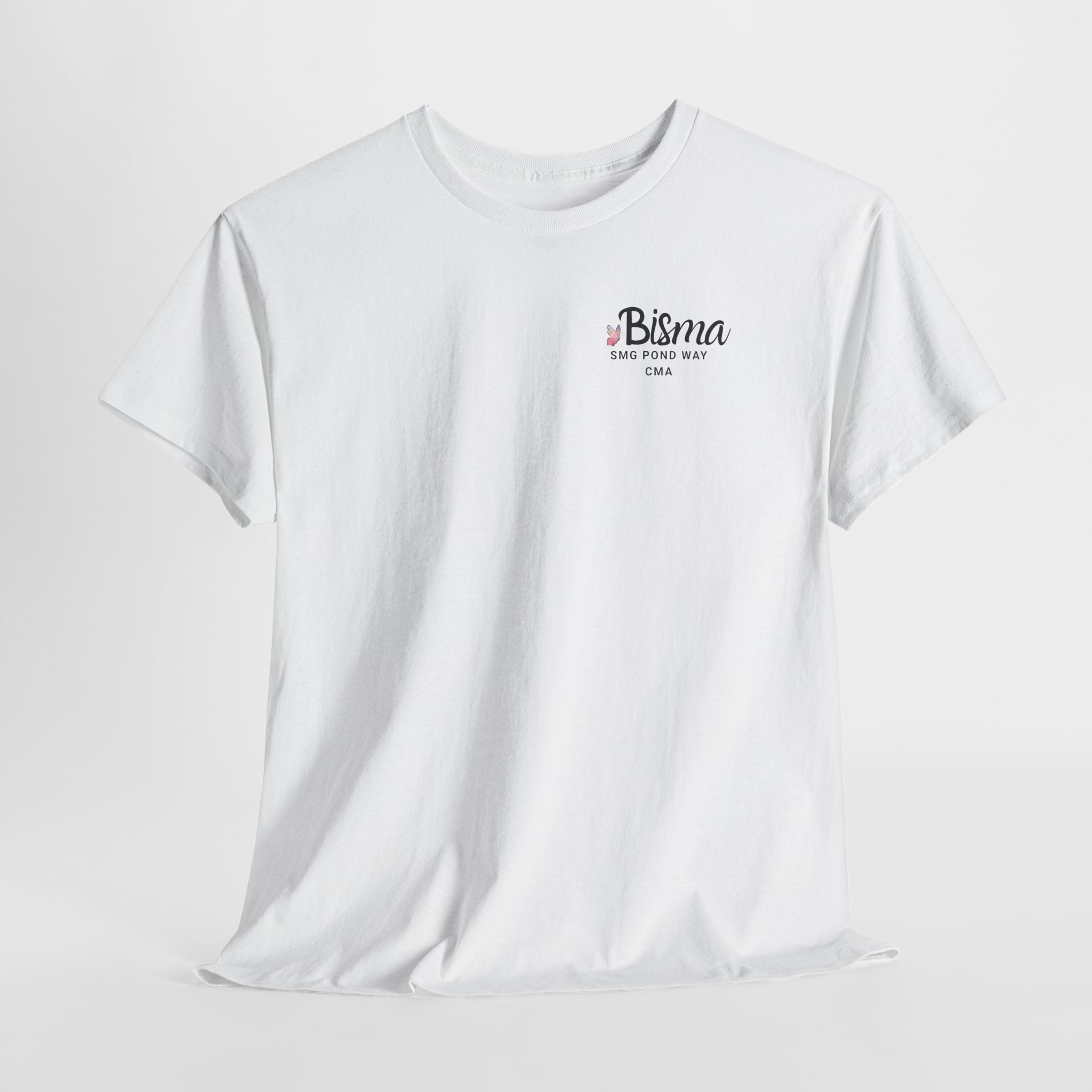 Bisma Work T-shirt Black Script with Butterfly