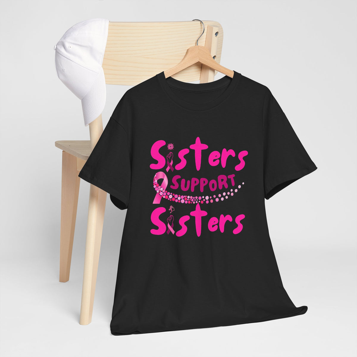 Sisters Support Sisters T-Shirt — Breast Cancer Awareness Support Tee