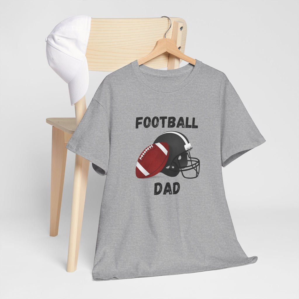 Football Dad T-Shirt — Classic Football & Helmet Tee for Proud Dads