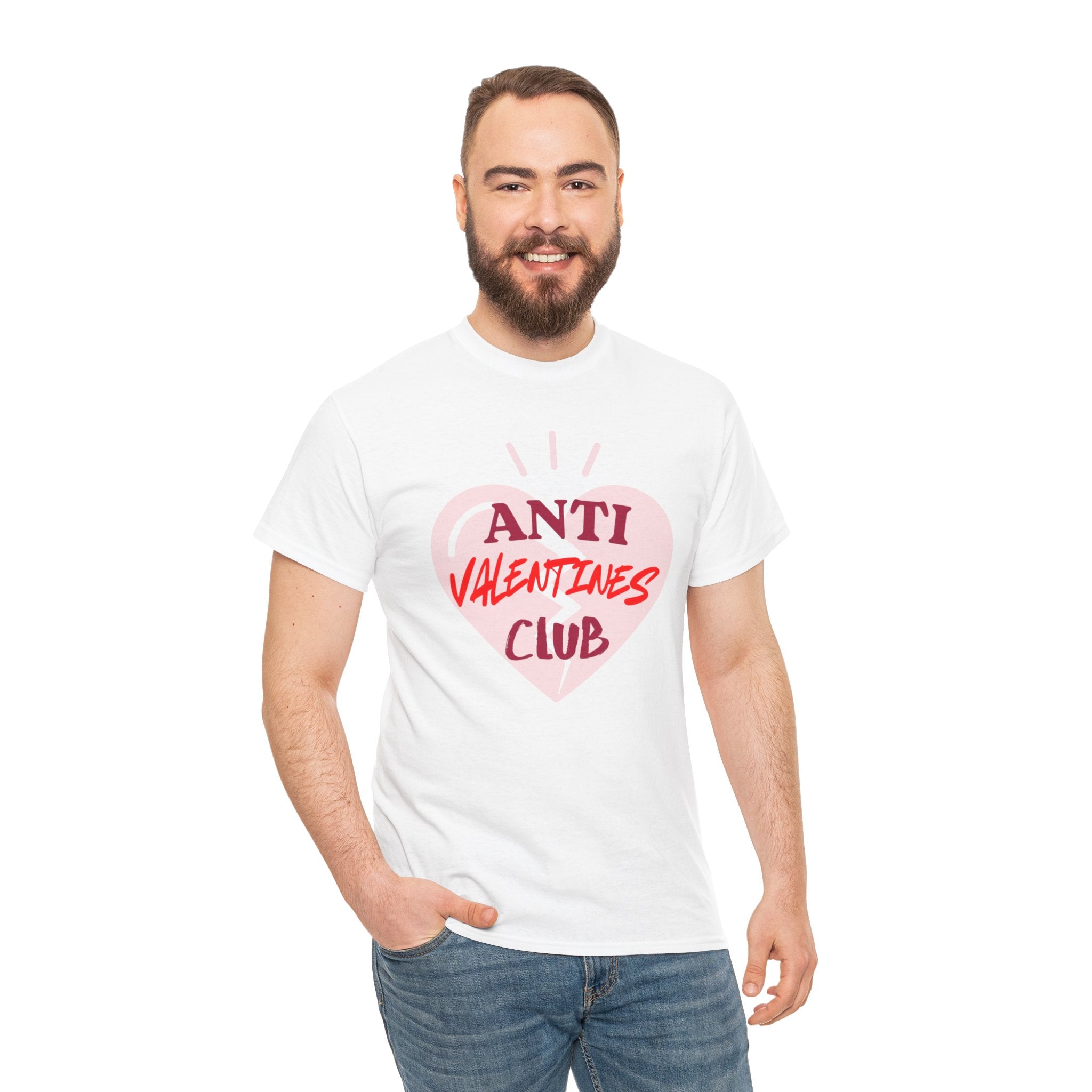 T-Shirt — Anti Valentines Day Club Heart Graphic Tee