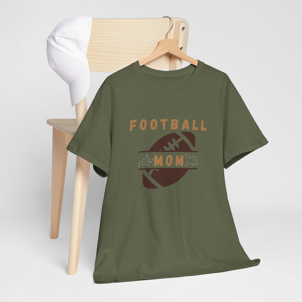 Football Mom T-Shirt — Retro Brown Football Design