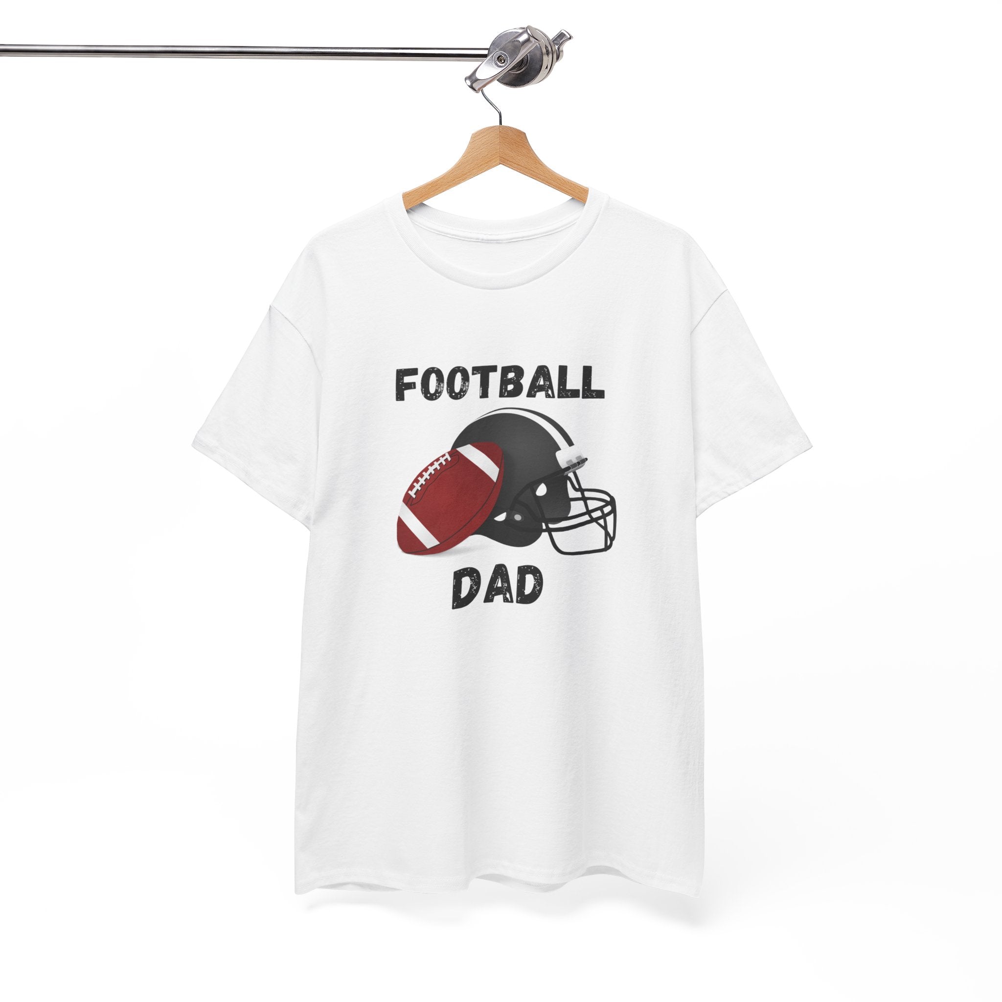 Football Dad T-Shirt — Classic Football & Helmet Tee for Proud Dads