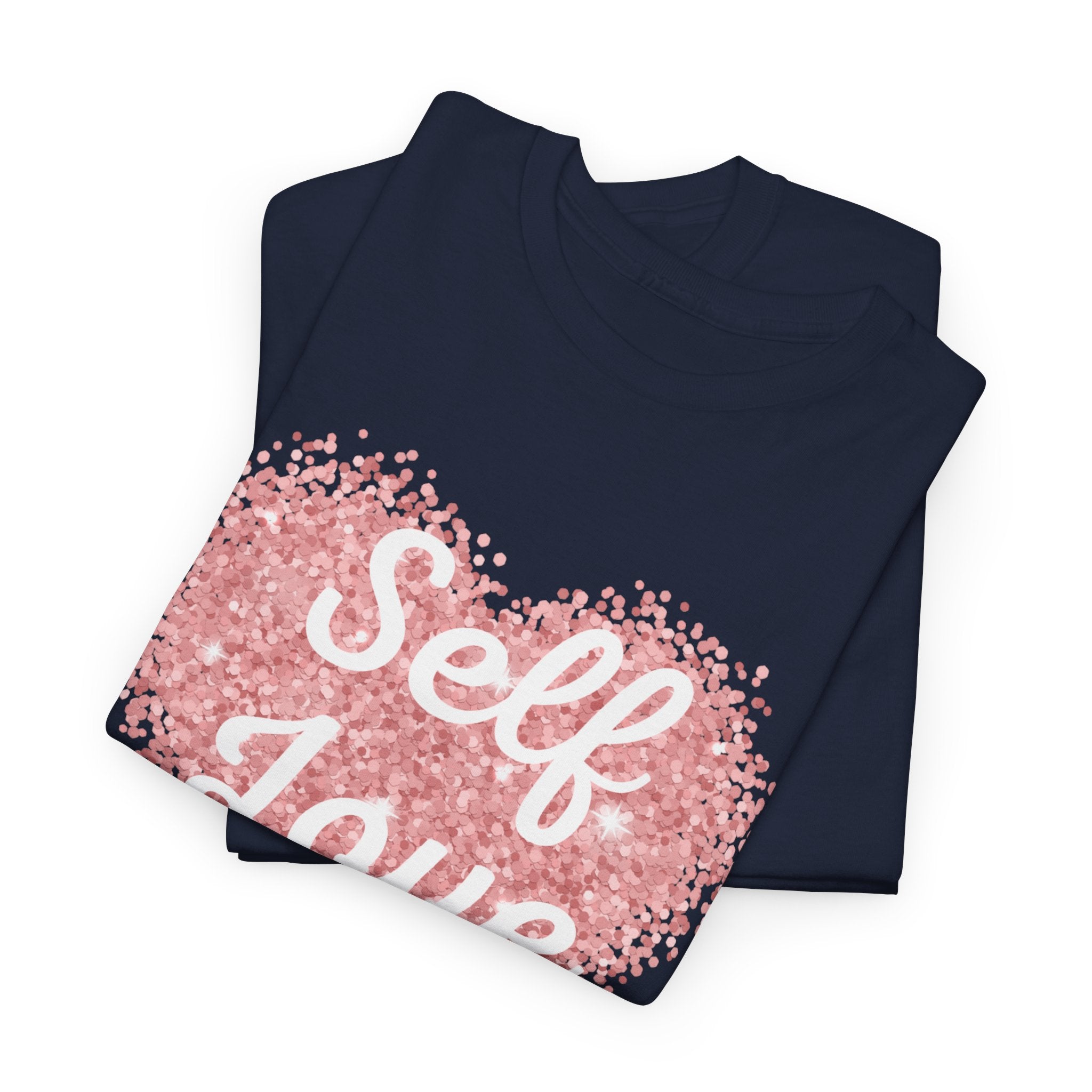 Self Love Tee — Pink Heart Mental Health Awareness Shirt