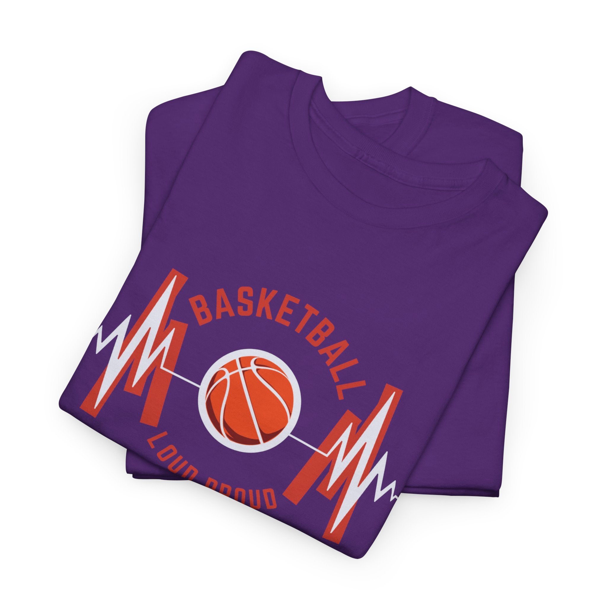 Basketball Mom Loud Proud Tee — Heartbeat Hoop Graphic T‑Shirt