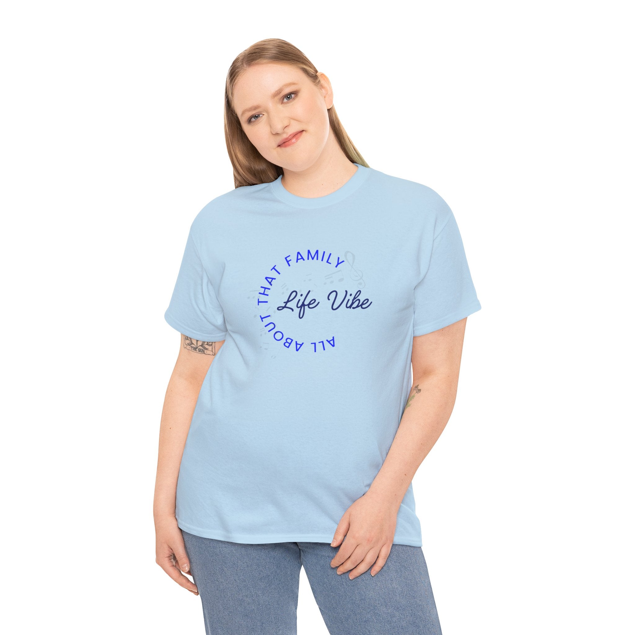 "All About My Family" Life Vibe T-Shirt —Minimal Circle Graphic Tee
