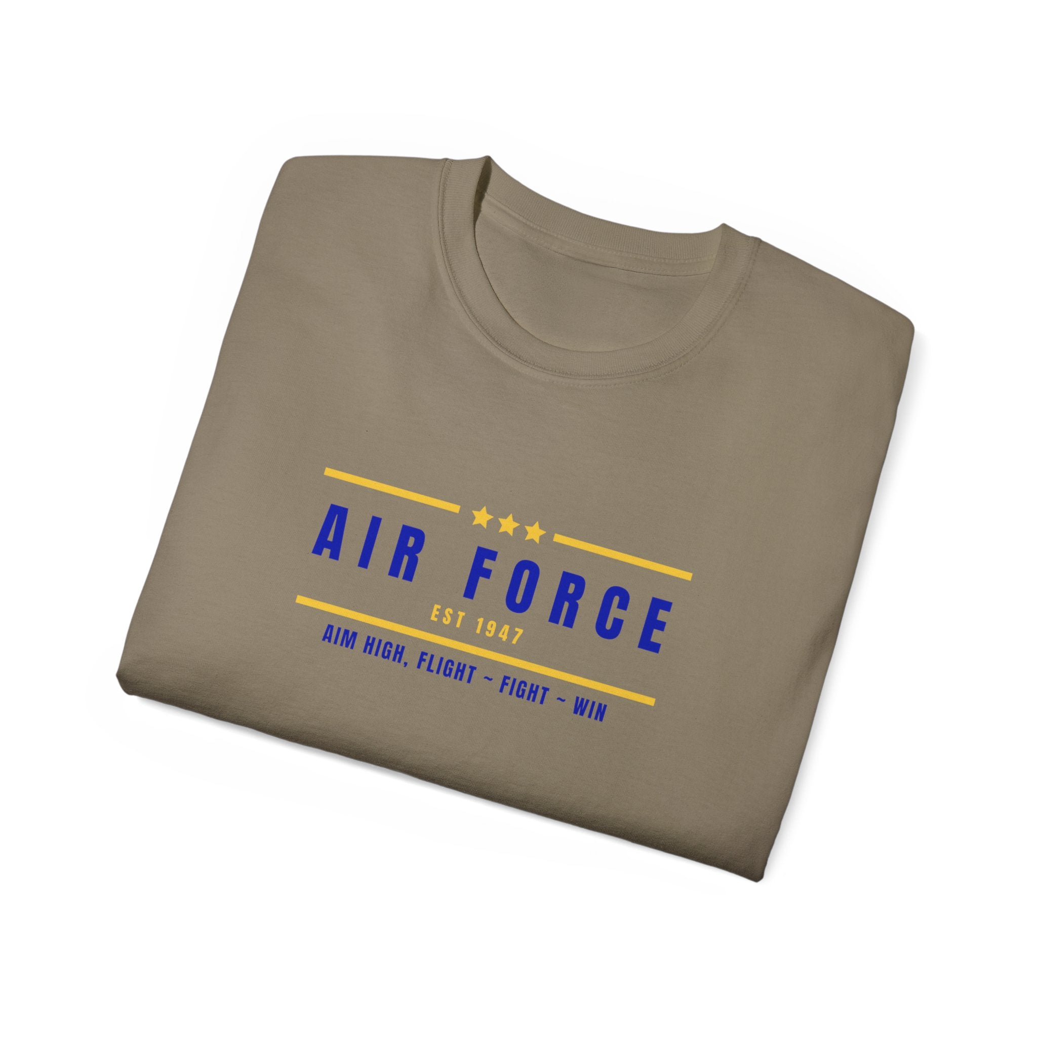 Air Force Vintage Stripe Tee — "Air Force" Graphic T-Shirt