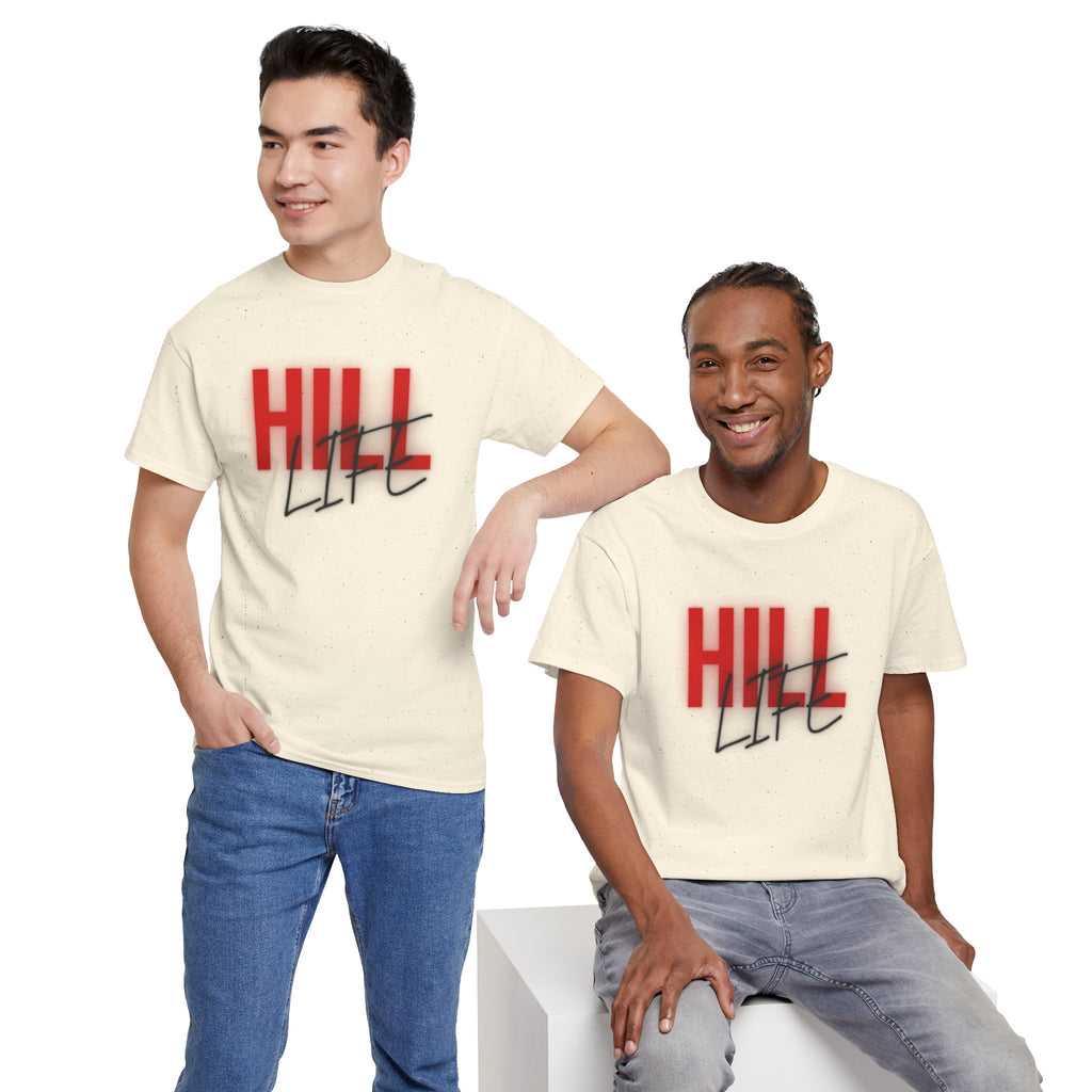 Hill Life Tee — Red Gradient Graphic T-Shirt
