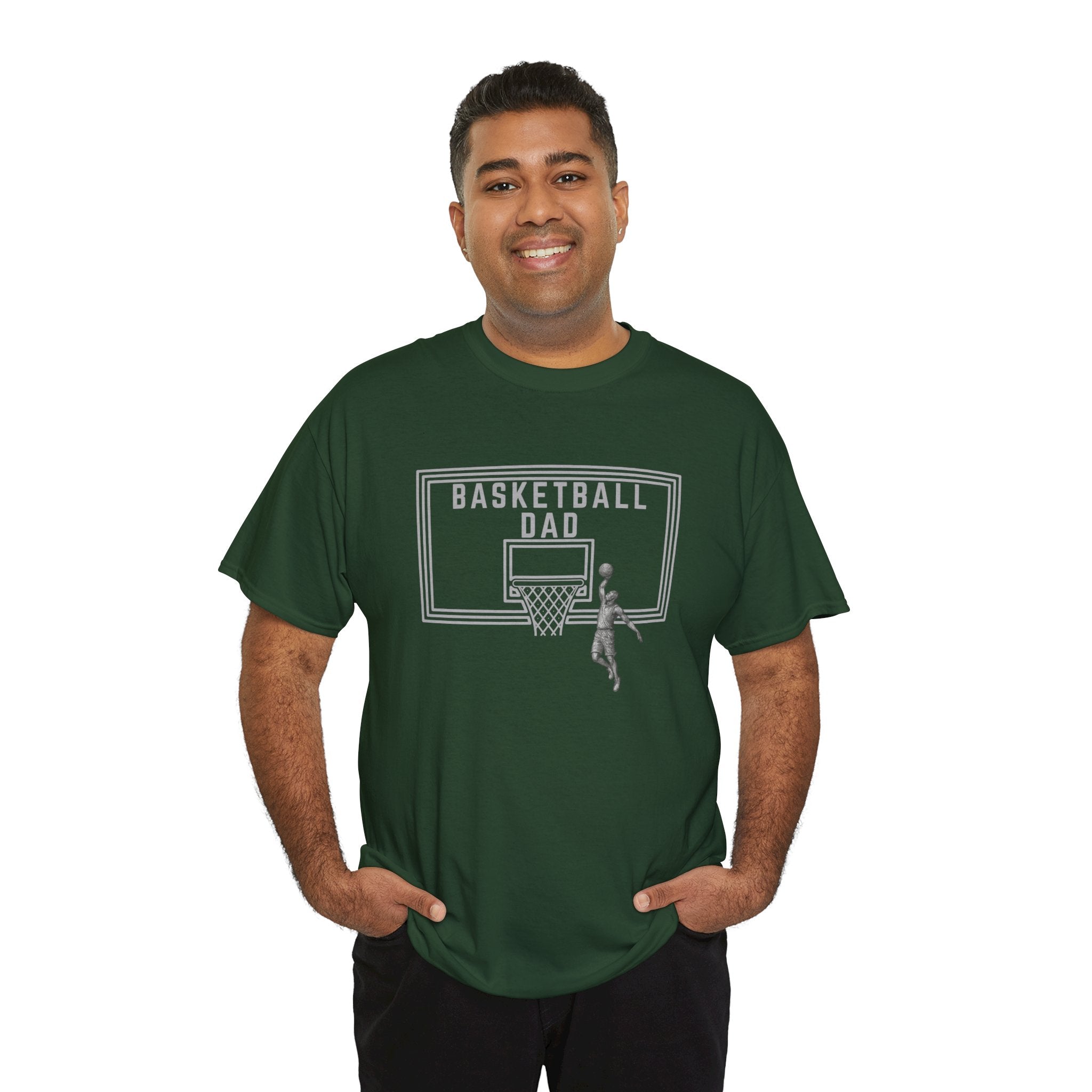 Basketball Dad T-Shirt — Basketball Hoop Graphic Tee for Proud Fathers