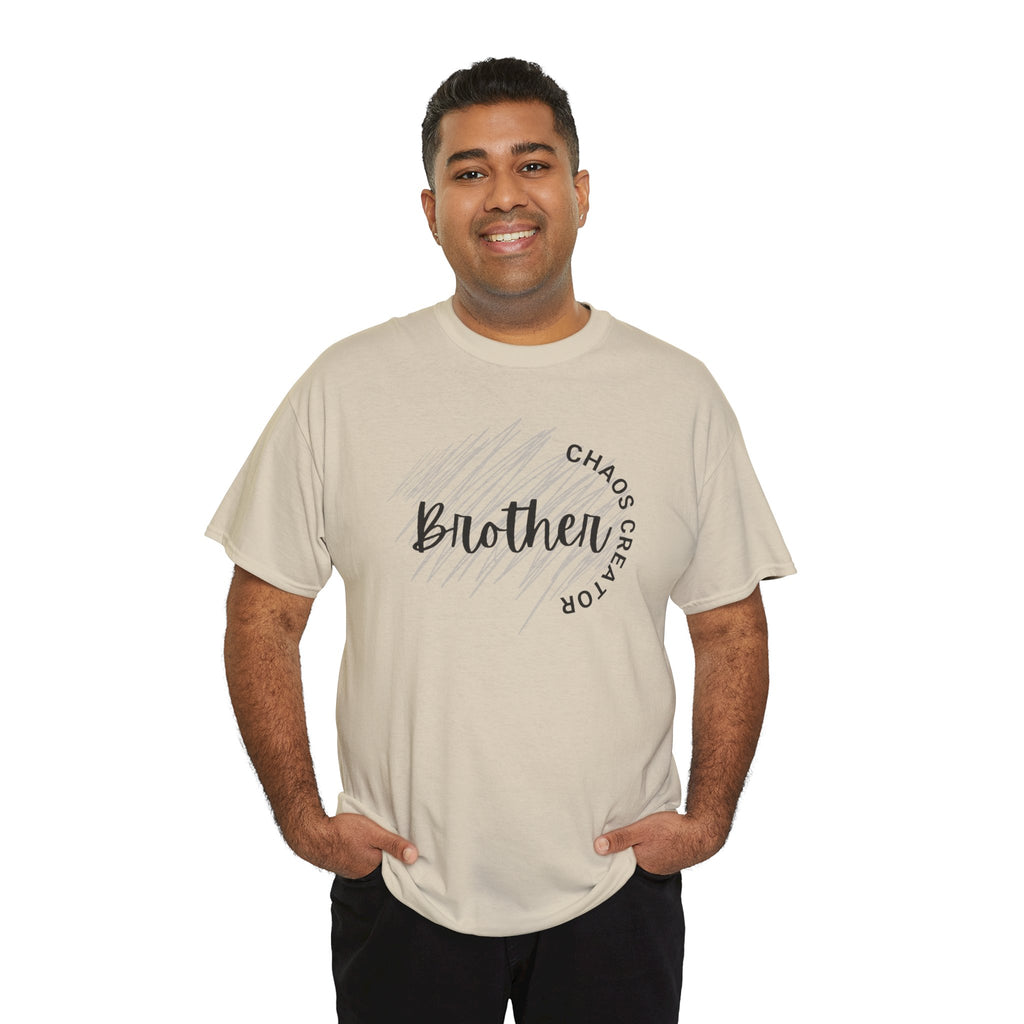 Brother Script Tee — 'Chaos Creator' Graphic Shirt for Siblings