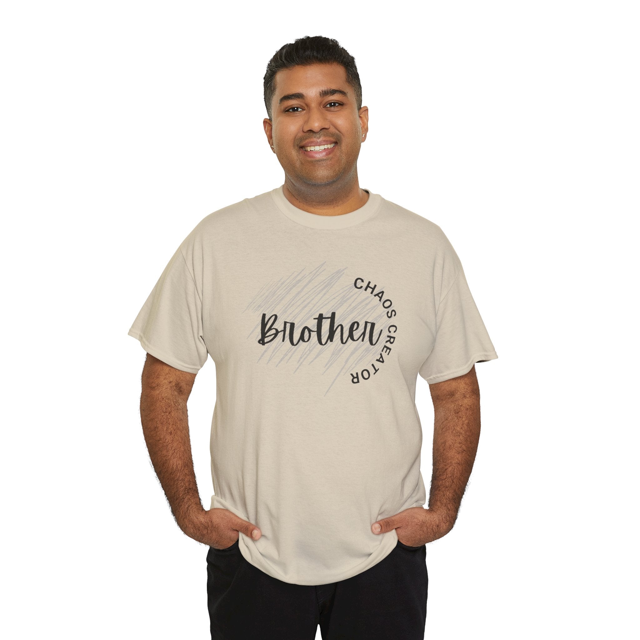 Brother Script Tee — 'Chaos Creator' Graphic Shirt for Siblings