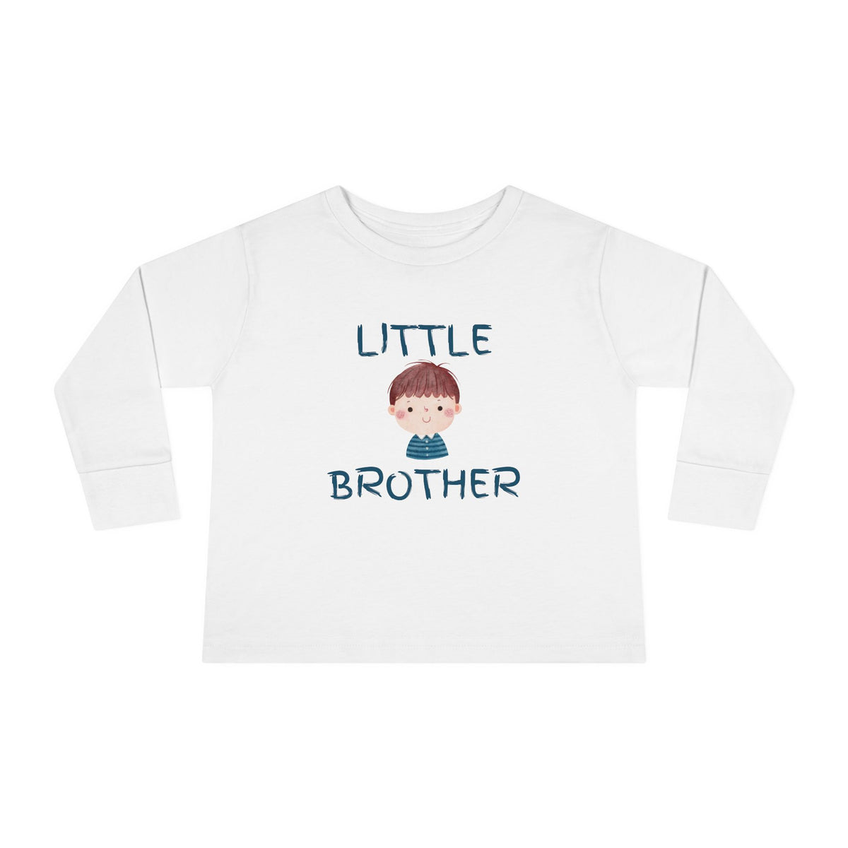 Little Brother Toddler Long Sleeve Tee — Colorful Playful Sibling Shirt