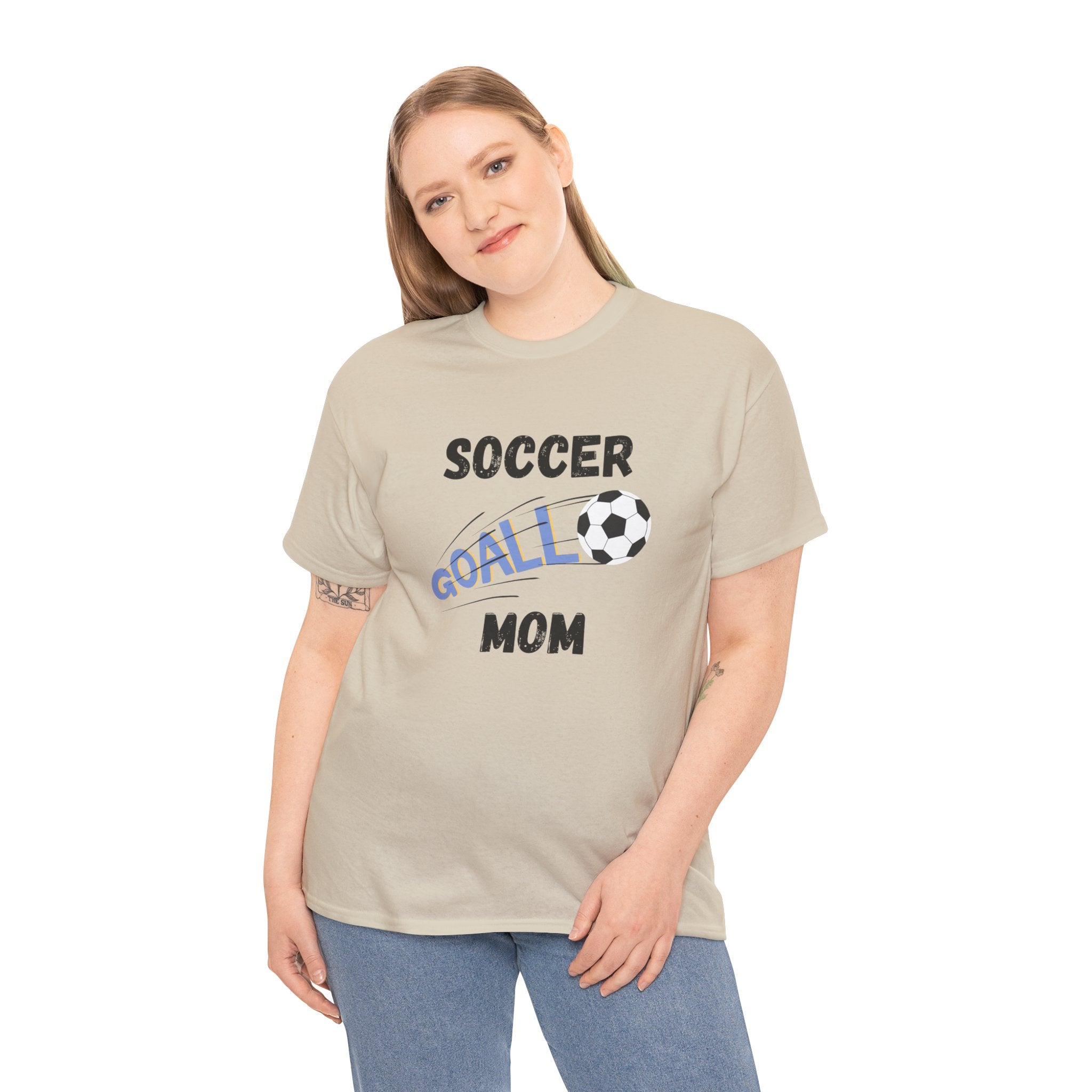 Soccer Mom T‑Shirt — 'Soccer Goal!' Graphic Tee with Soccer Ball