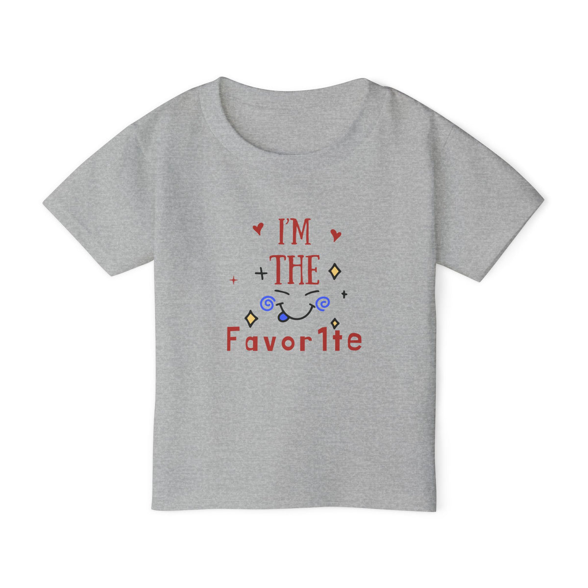 Toddler T‑Shirt — "I'm the Favorite" Playful Kids Tee (Cute Hearts & Script)