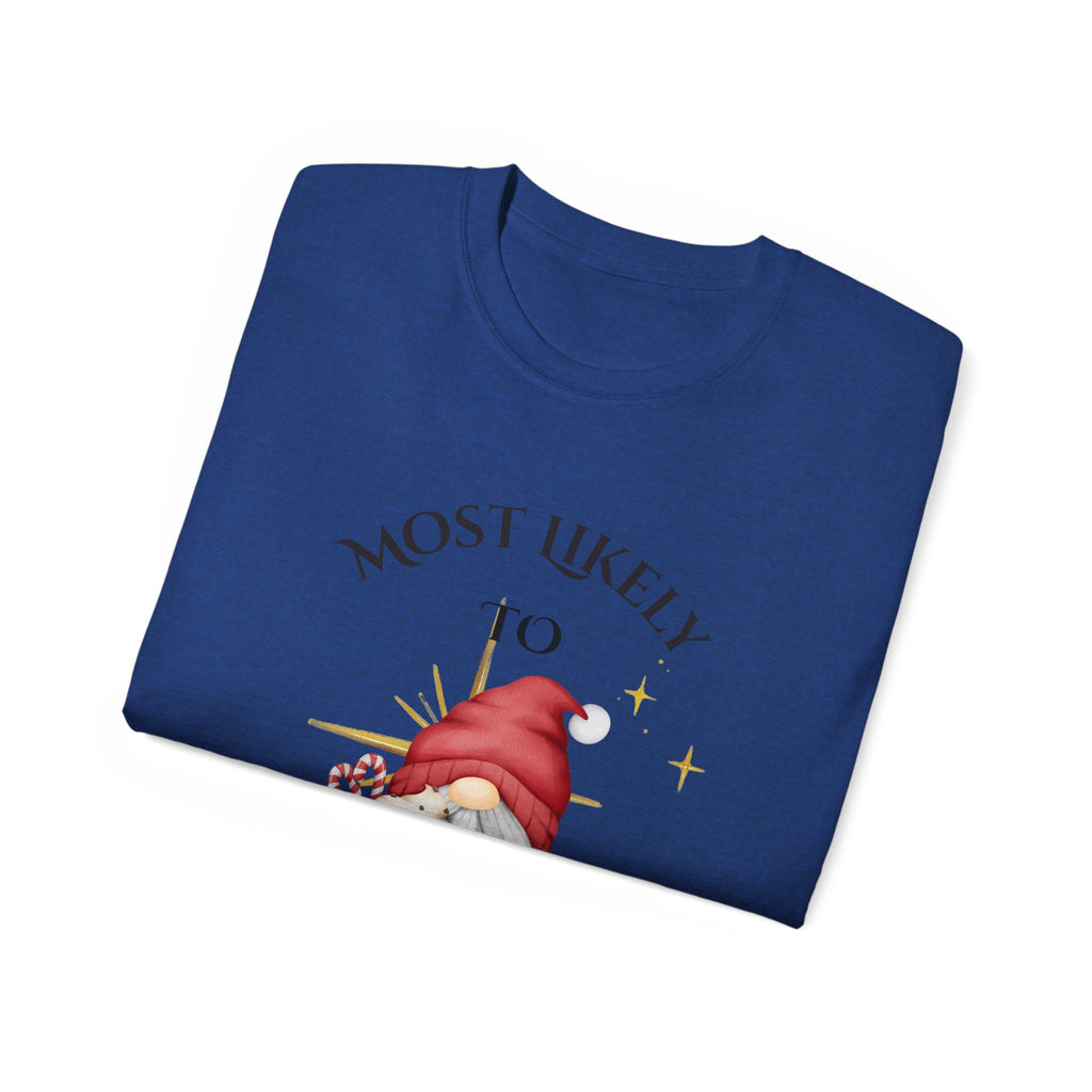 Most Likely to Spike the Eggnog, Unisex Tee, Christmas Gift, Holiday Shirt, Party Wear, Festive Apparel