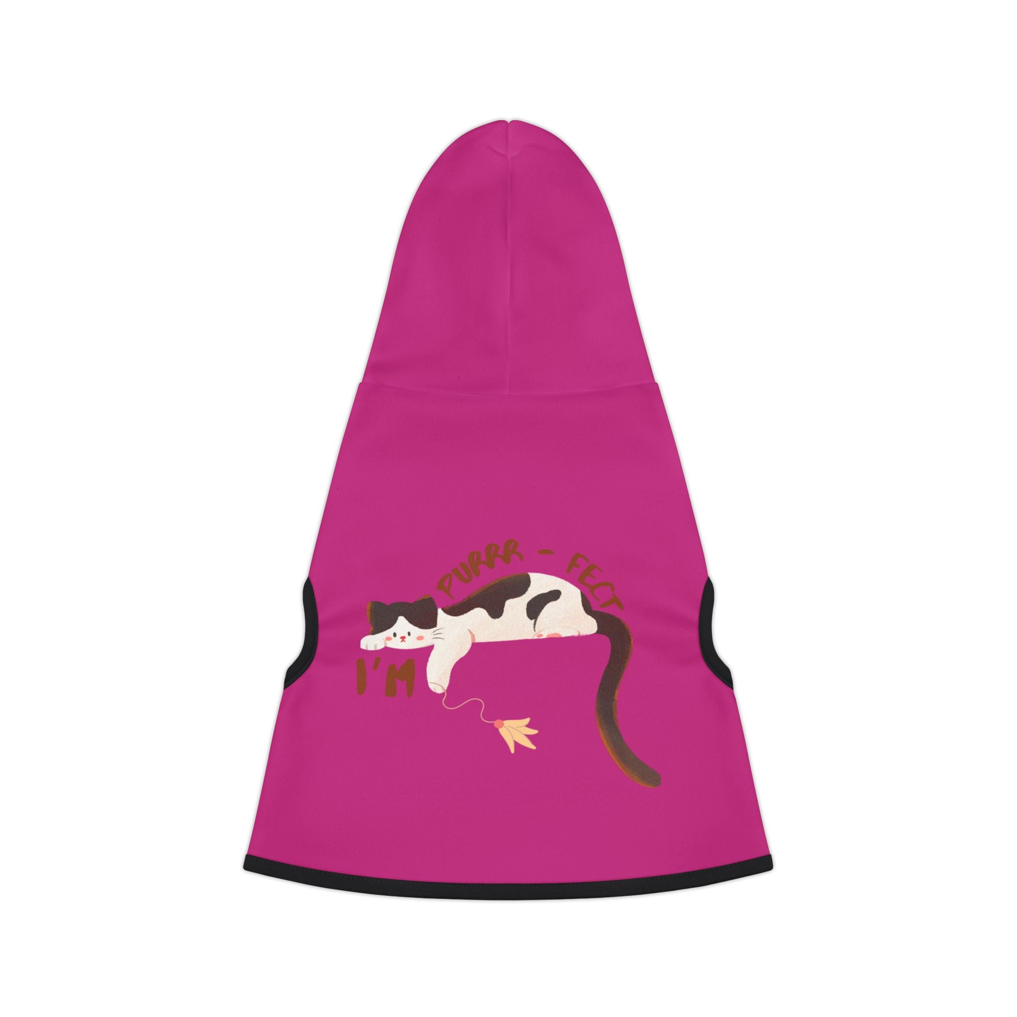 Pet Hoodie — Cozy Pink Cat Graphic Hoodie for Small Dogs & Cats
