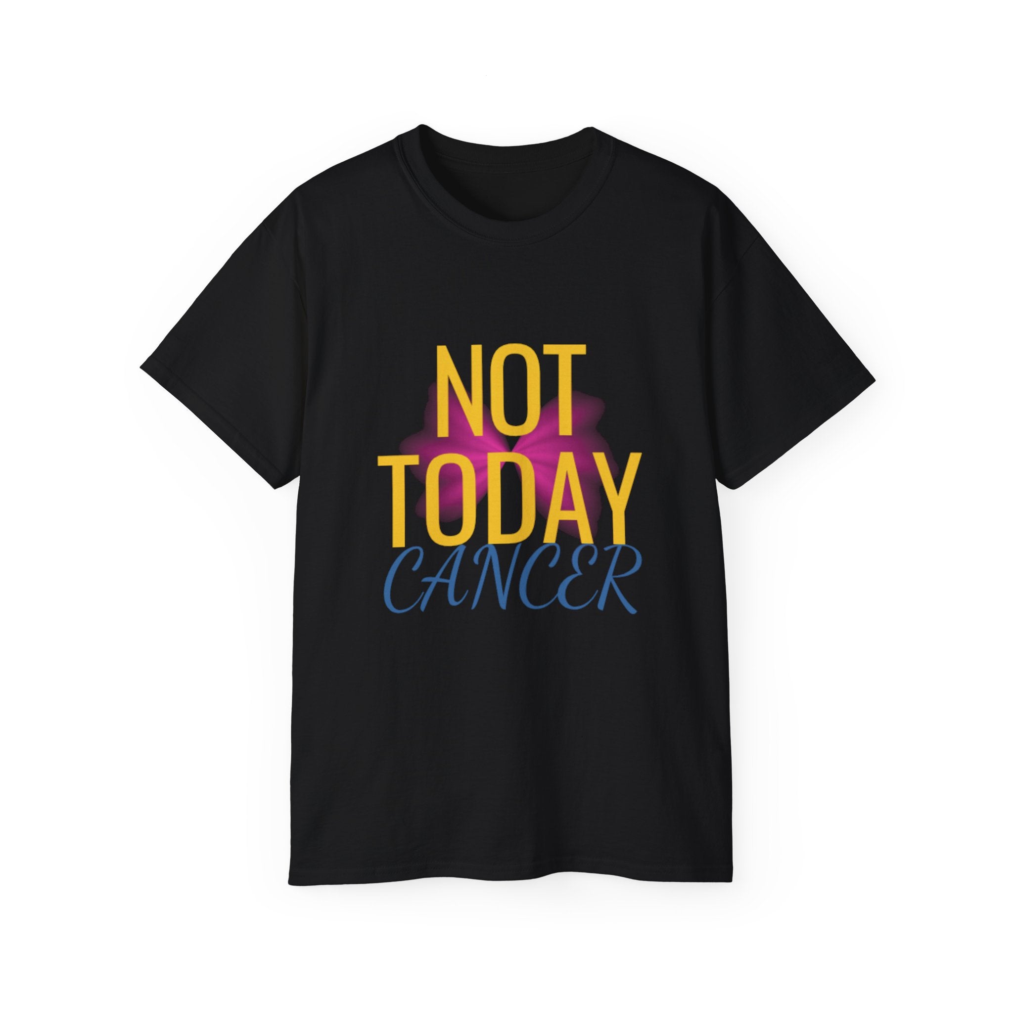 Not Today Cancer T-Shirt — Inspirational Cancer Awareness Tee with Pink Ribbon