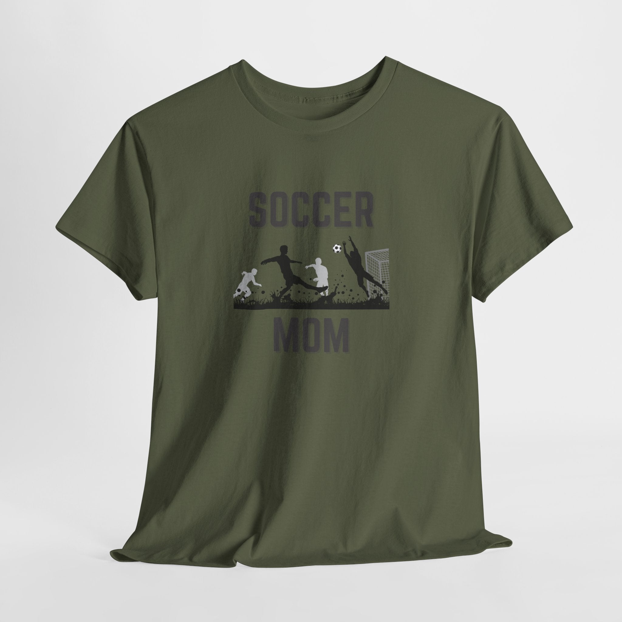 Soccer Mom T-Shirt - Graphic Soccer Player & Goal Tee for Proud Sports Moms