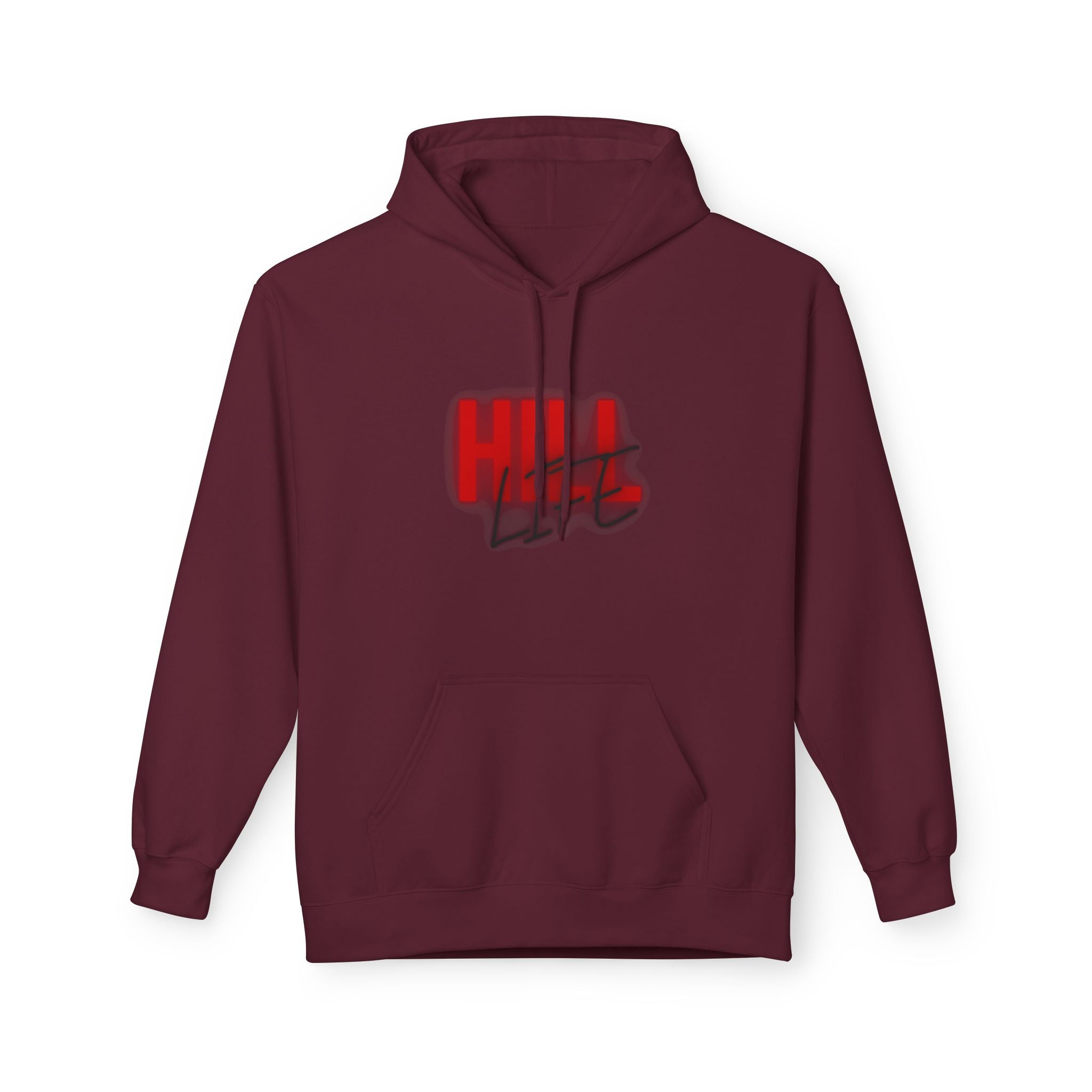 Hill Life Hoodie — # Red Script Pullover