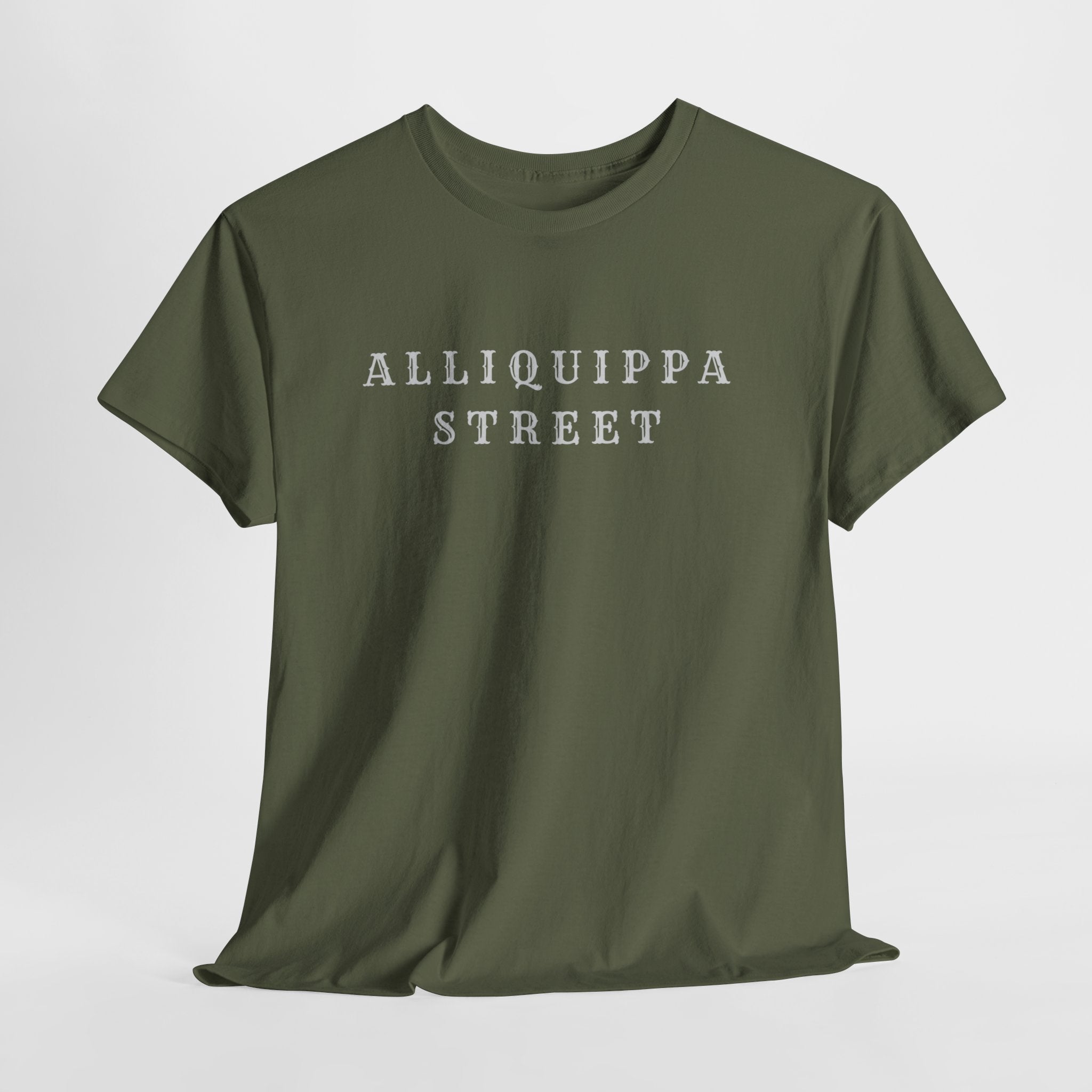 Alliquippa Street Tee — Vintage Block Letter Neighborhood T-Shirt