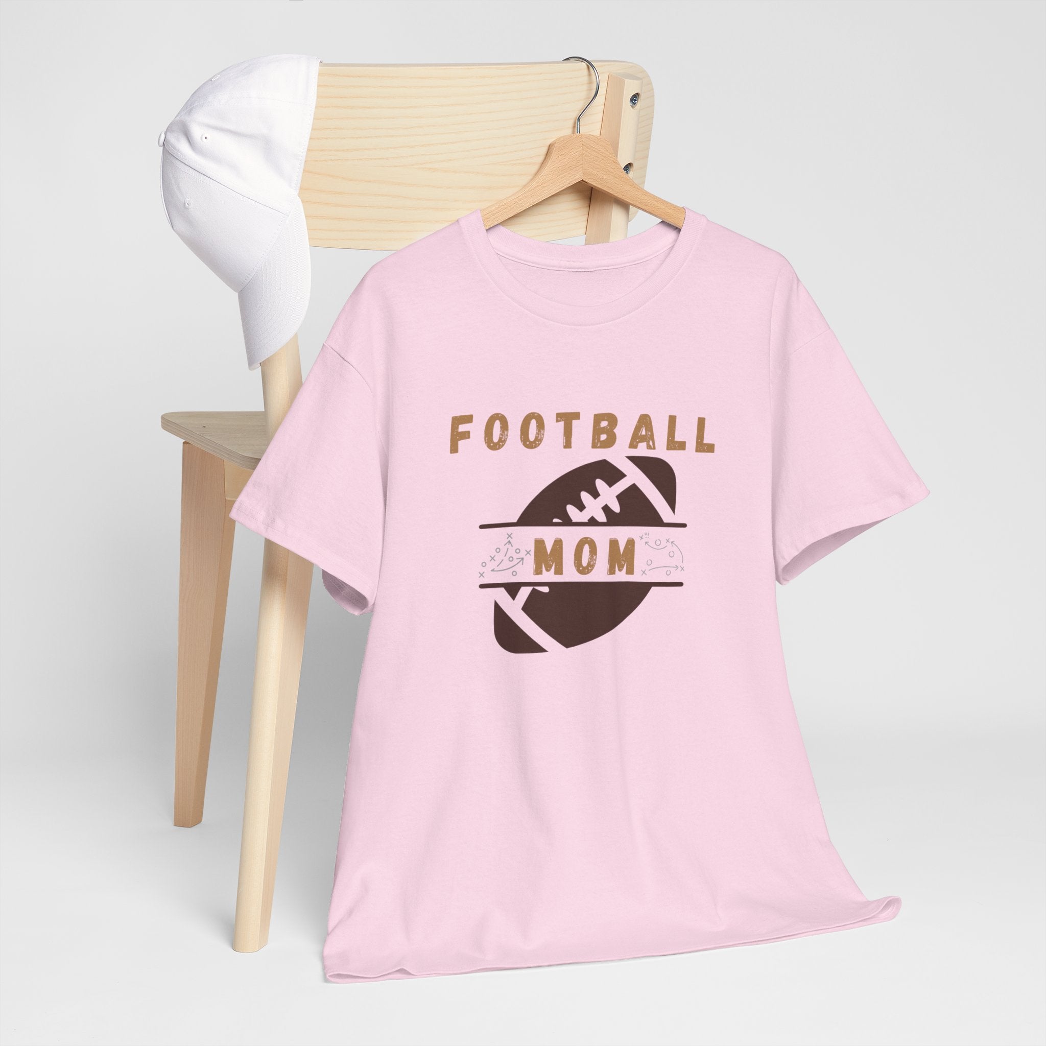 Football Mom T-Shirt — Retro Brown Football Design
