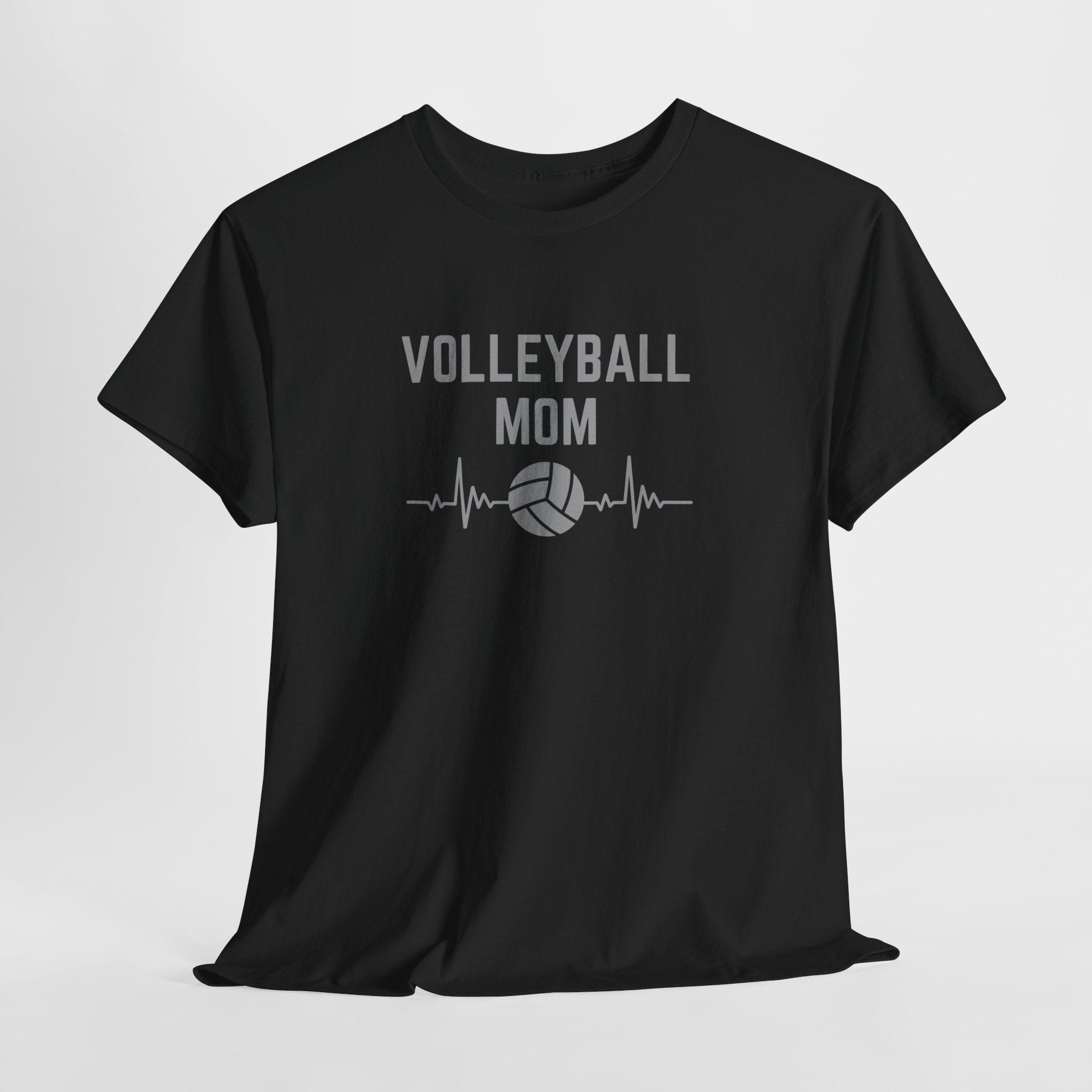 Volleyball Mom T-Shirt — Heartbeat Volleyball Tee for Proud Moms