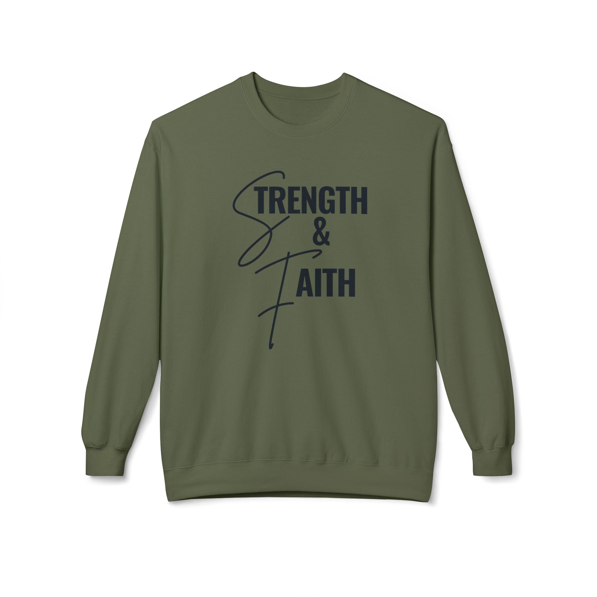 "Strength" Crewneck Sweatshirt — Minimal Inspirational Pullover