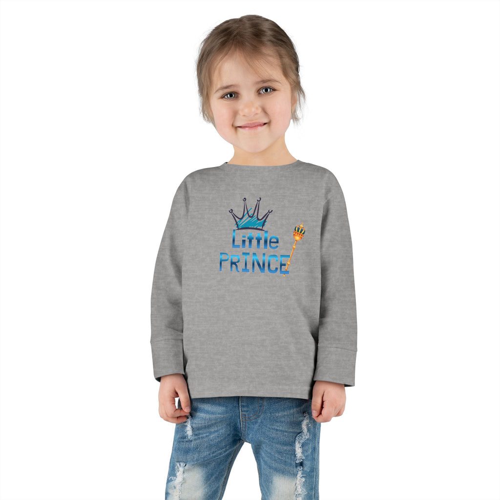 Little Prince Toddler Long Sleeve Tee — Cute Crown Design