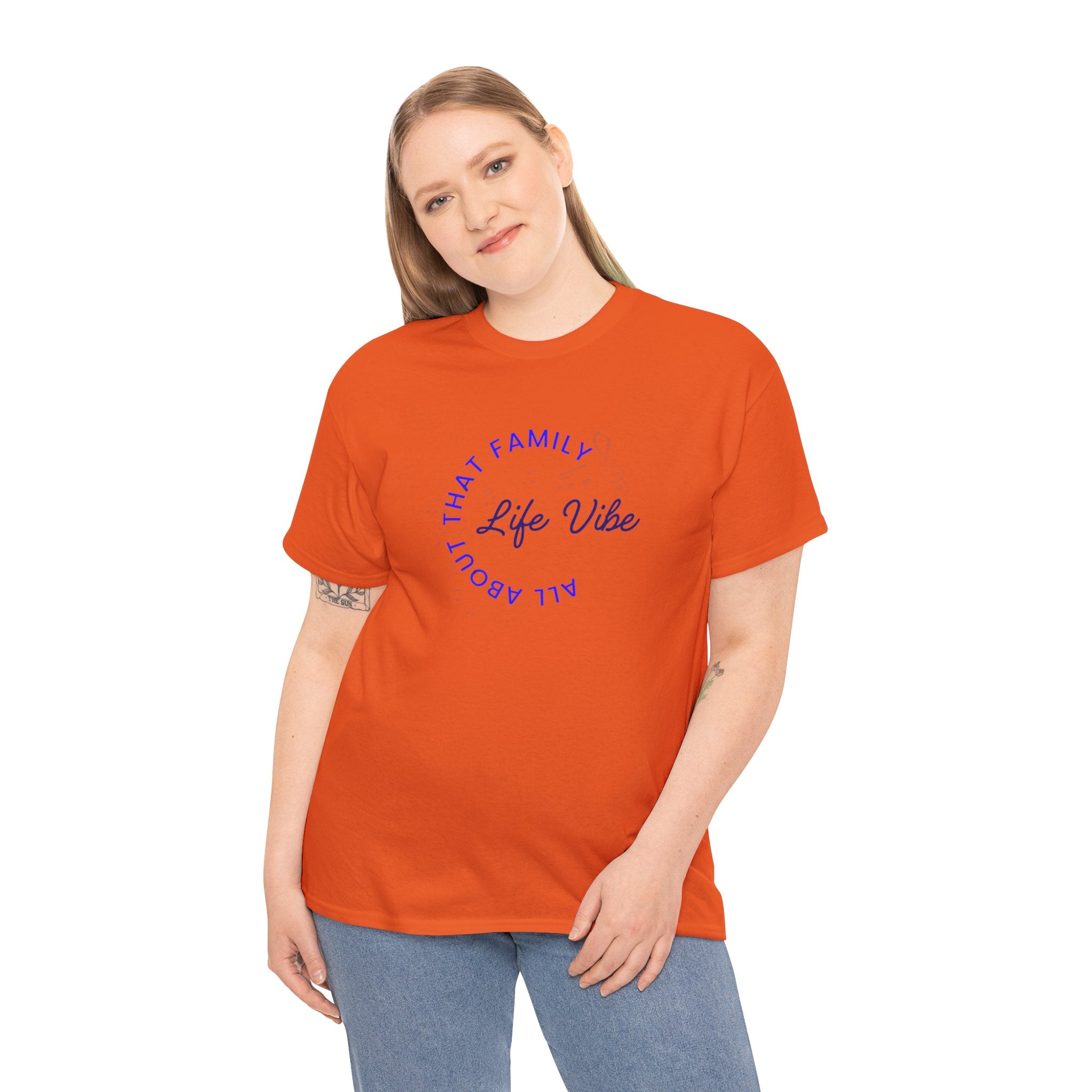 "All About My Family" Life Vibe T-Shirt —Minimal Circle Graphic Tee