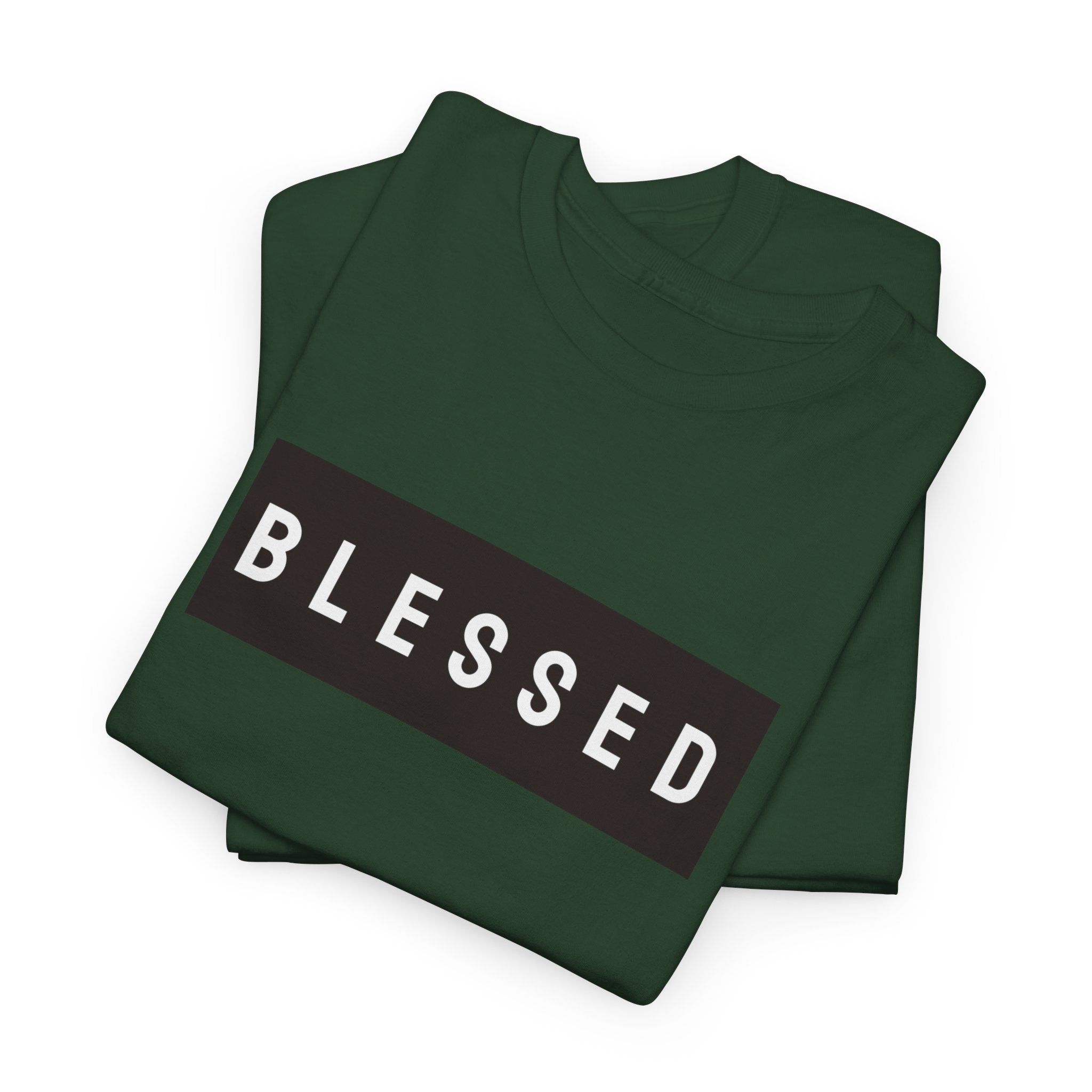 Blessed Box Logo T‑Shirt — Minimal Faith Graphic Tee