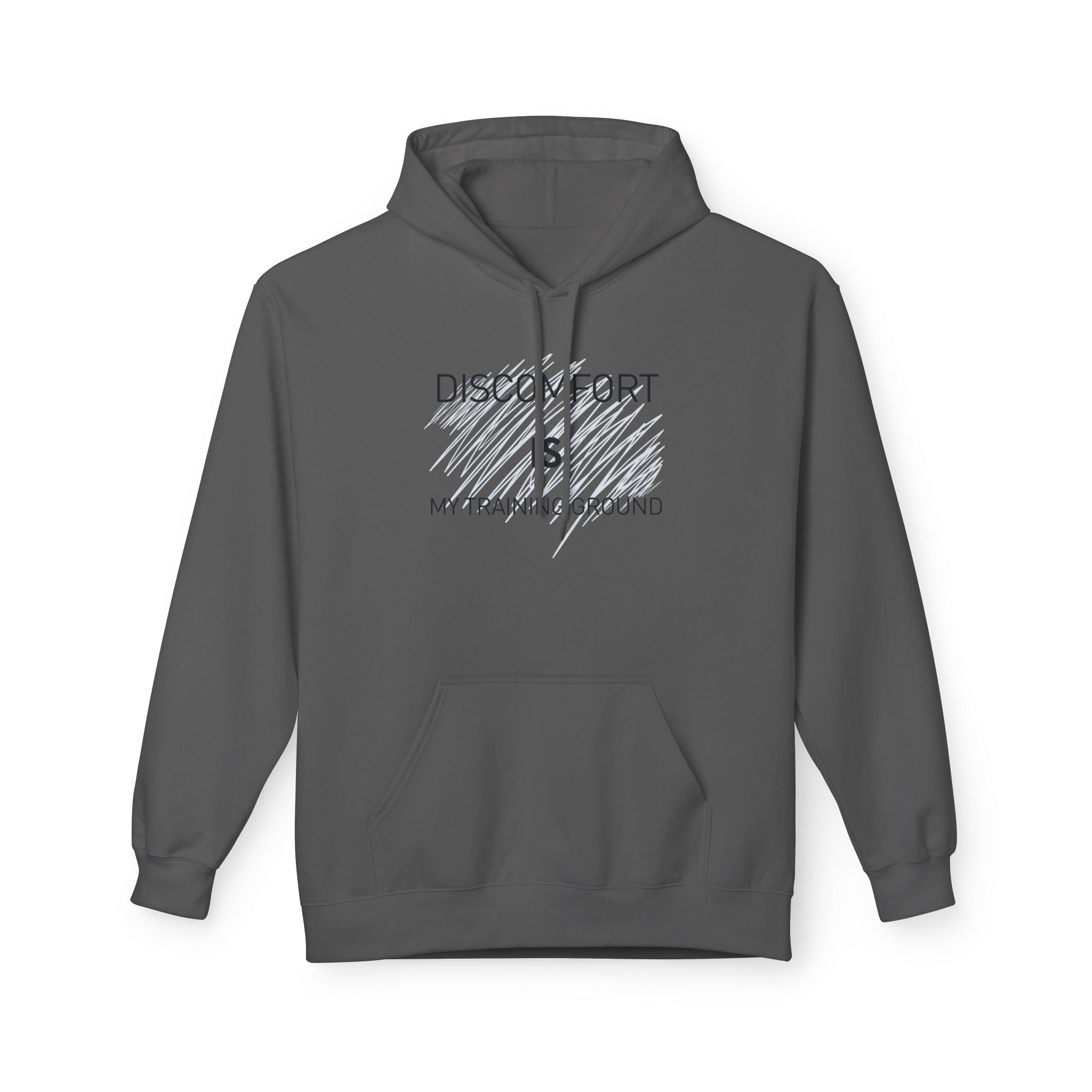Hoodie — "Discomfort Is My Training Ground" Motivational Fitness Pullover
