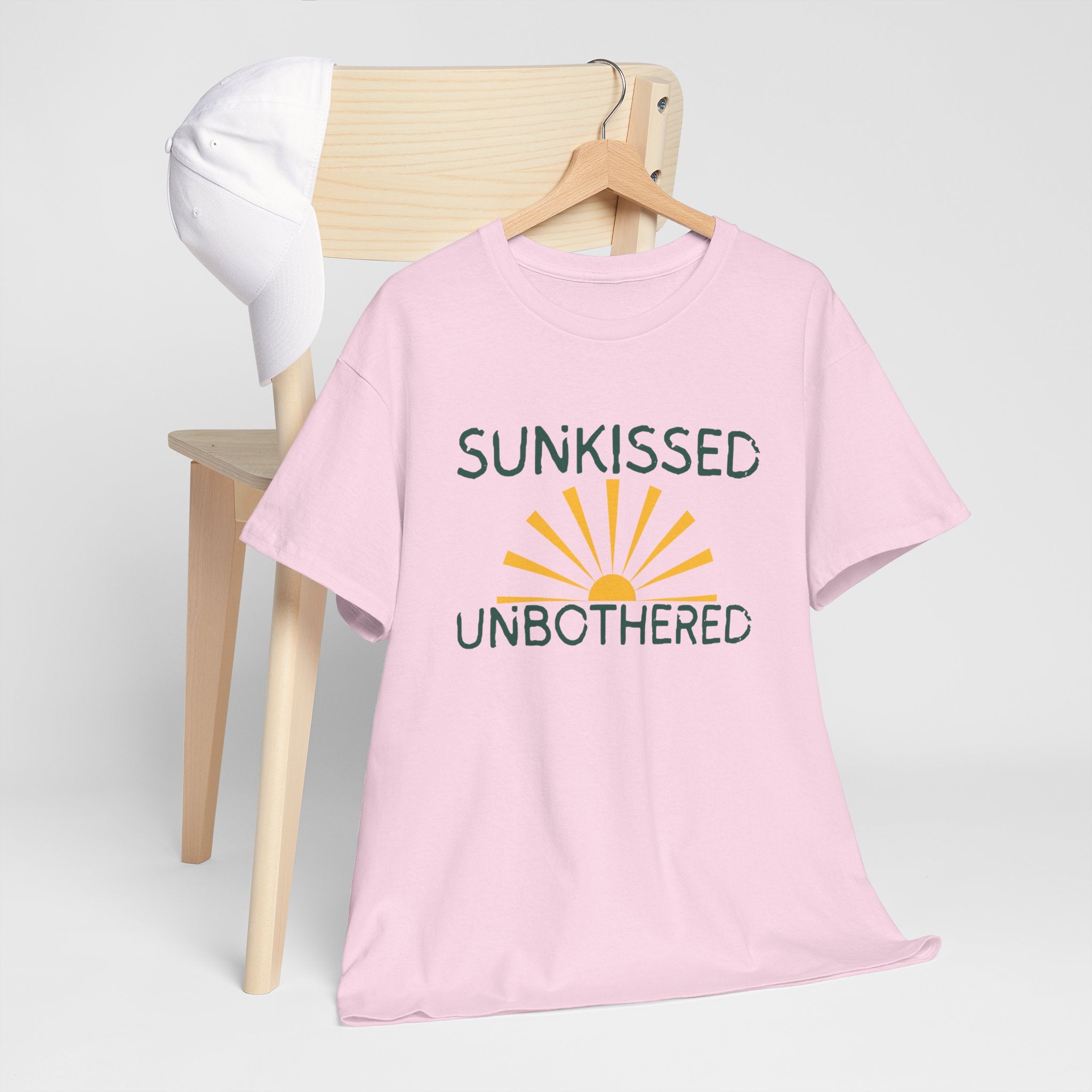 Sunkissed & Unbothered Tee — Summer Sunset Graphic T-Shirt