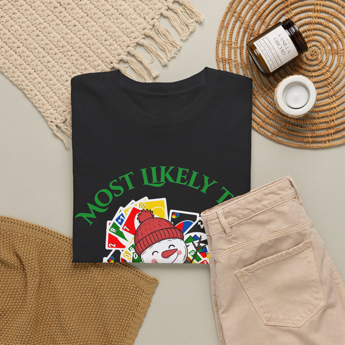 Most Likely to Argue Over Uno Christmas T-Shirt