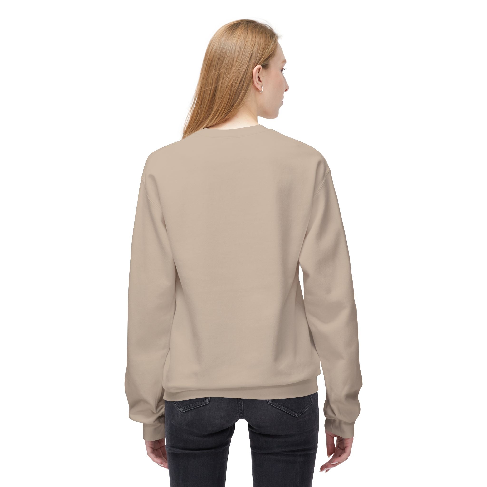 Crewneck Sweatshirt - Glitter Heart "Just a girl who loves" Cozy Graphic Pullover