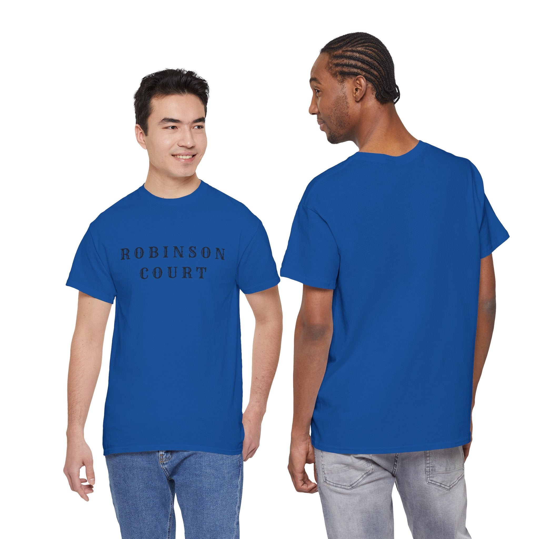 Robinson Court T-Shirt — Minimal Vintage Text Streetwear Tee