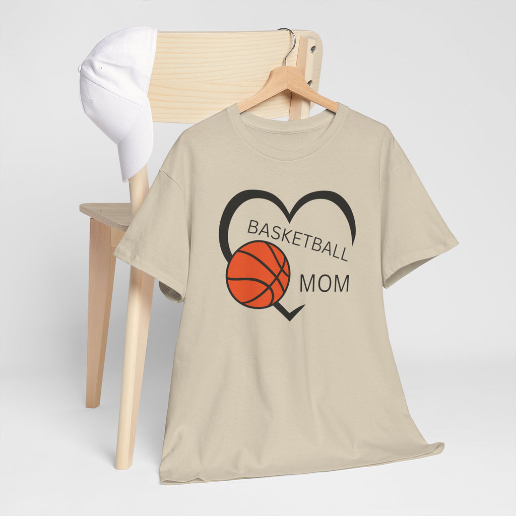 Basketball Mom T-Shirt – Heart & Basketball Design