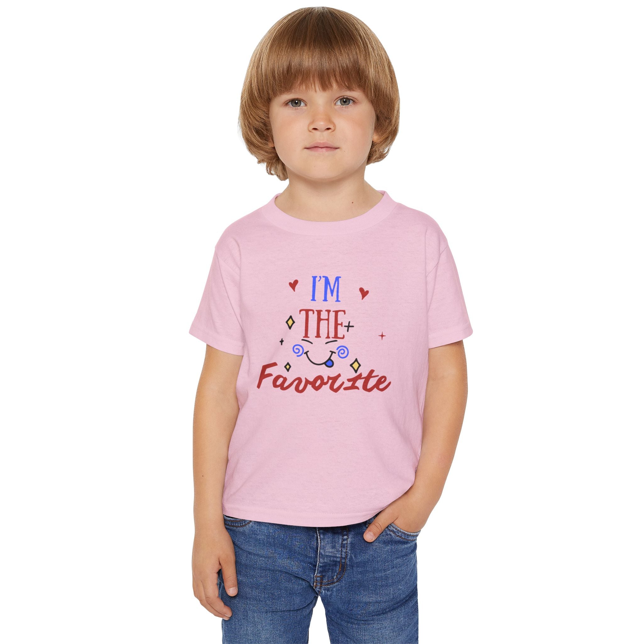 Toddler T‑Shirt — "I'm the Favorite" Playful Kids Tee (Cute Hearts & Script)