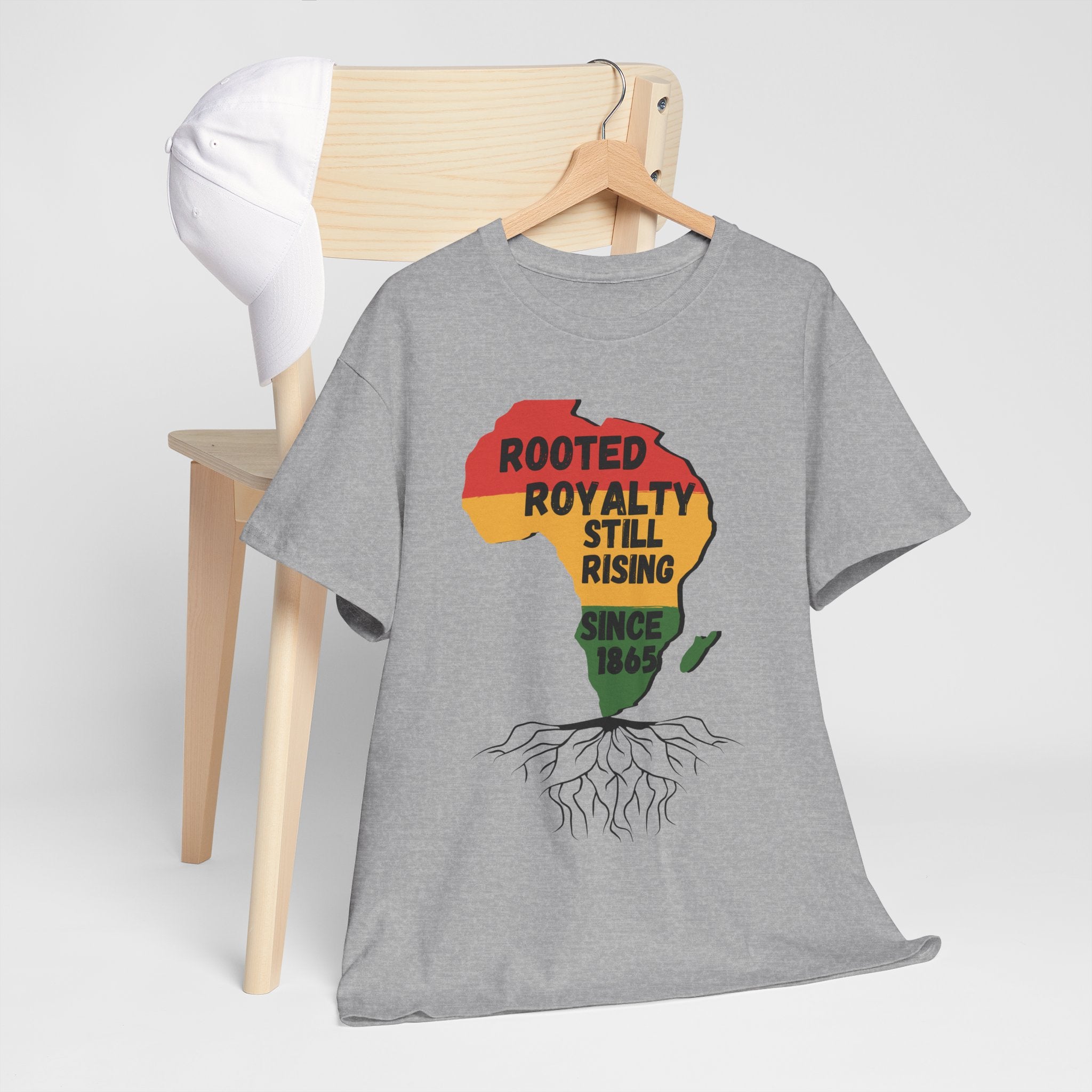 Africa Roots T-Shirt — "Rooted Royalty Still Rising Since 1865" Afrocentric Pride Tee