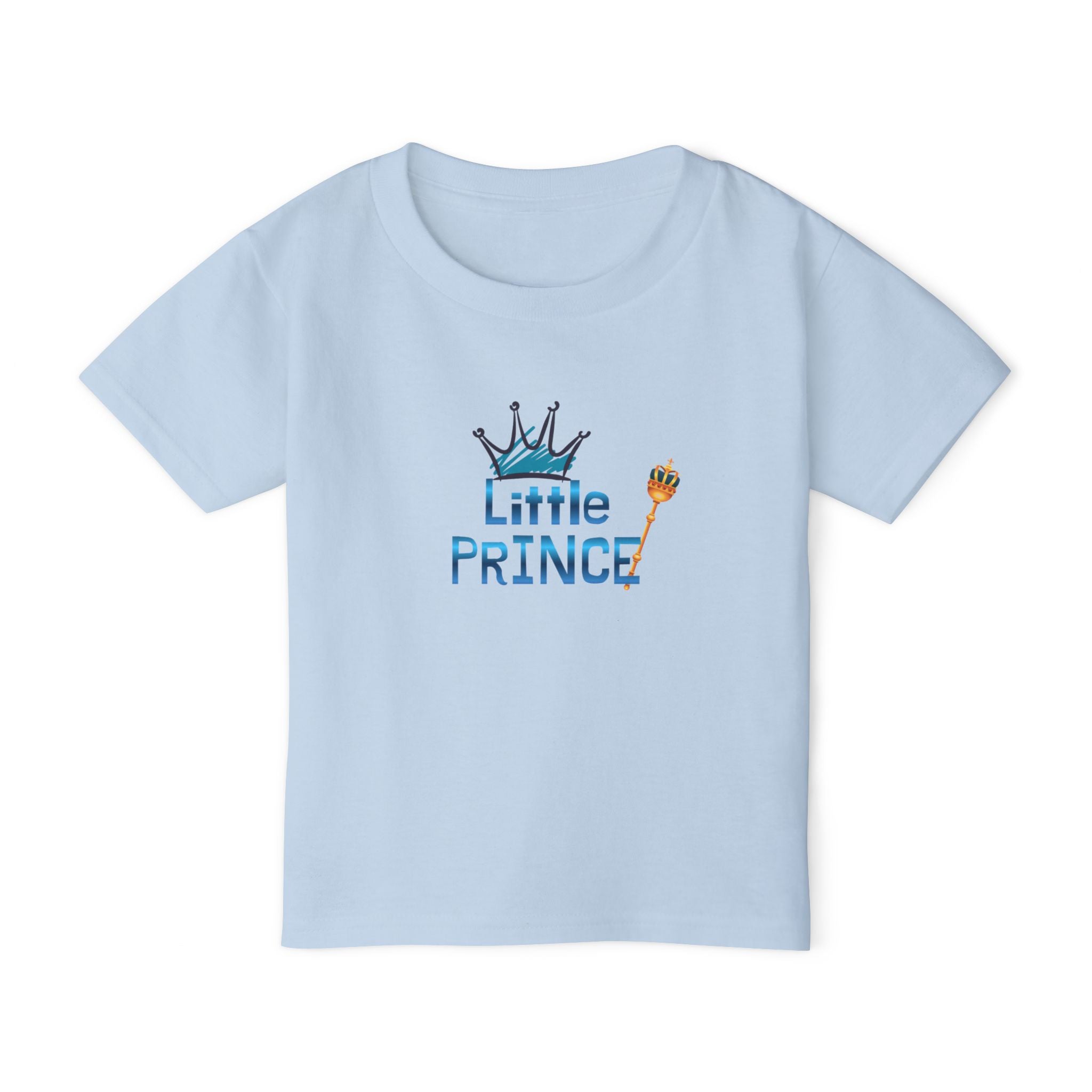 Toddler T-Shirt — “Little Prince” Blue Crown Cute Kids Tee
