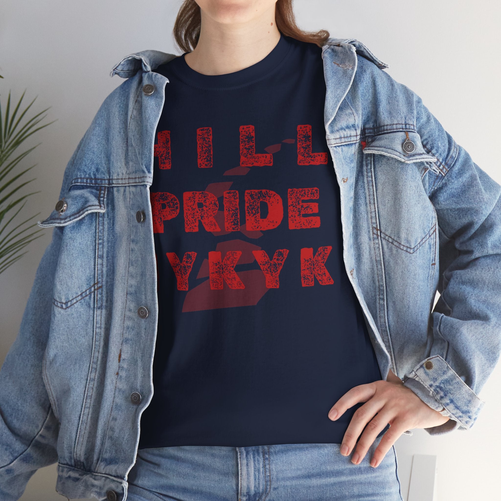 Hill Pride Cobblestone Road Graphic Tee — Red Brick Path Text Design