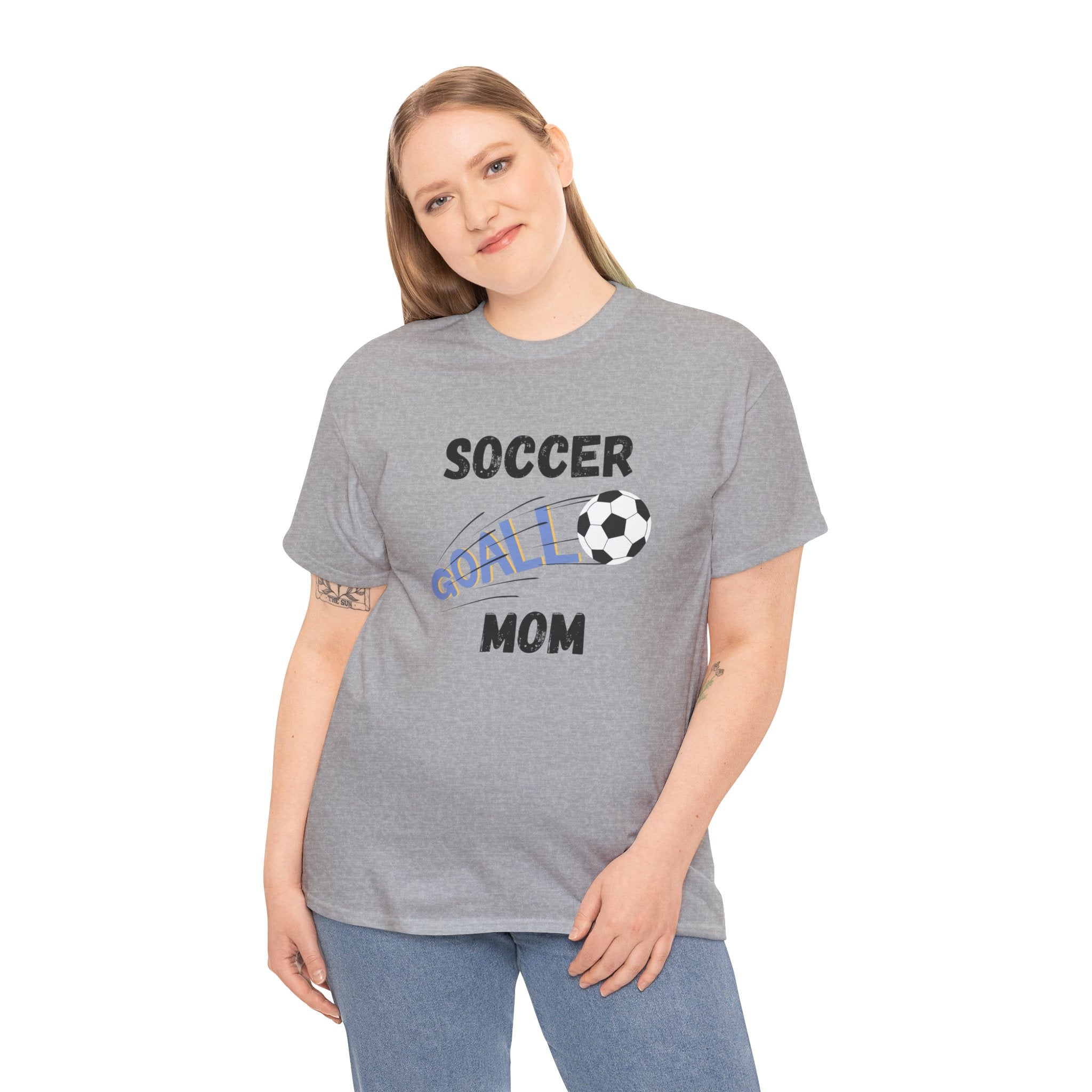 Soccer Mom T‑Shirt — 'Soccer Goal!' Graphic Tee with Soccer Ball