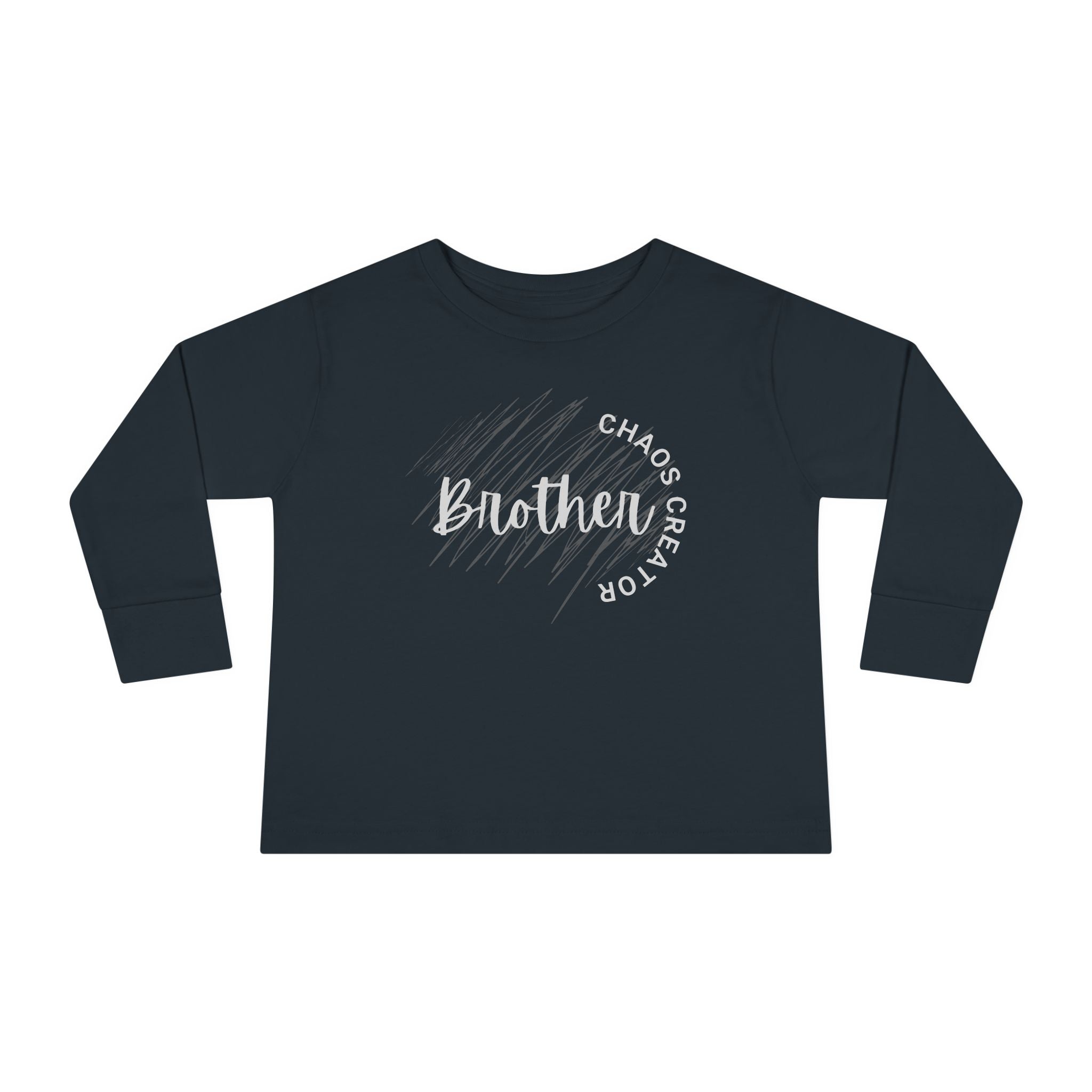 Toddler Long Sleeve Tee — “Chaos Creator” Brother Graphic