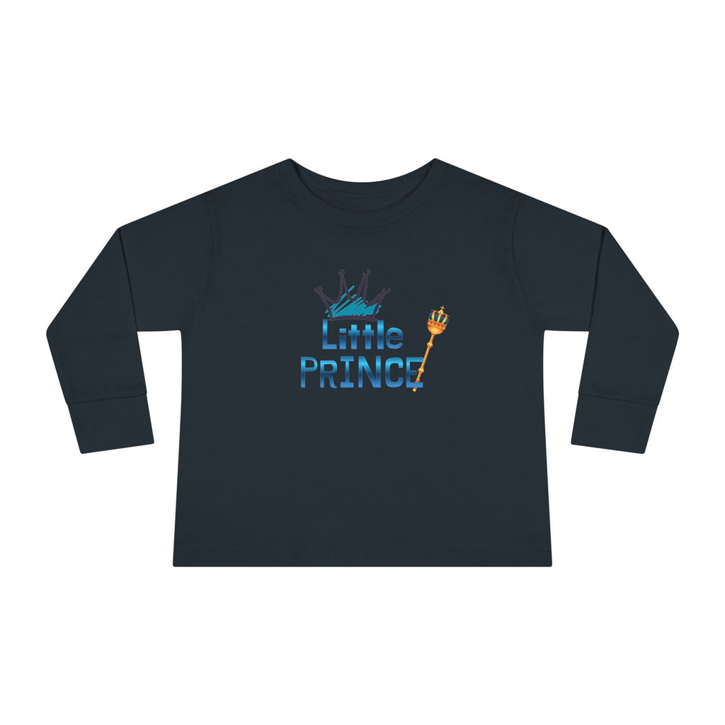 Little Prince Toddler Long Sleeve Tee — Cute Crown Design