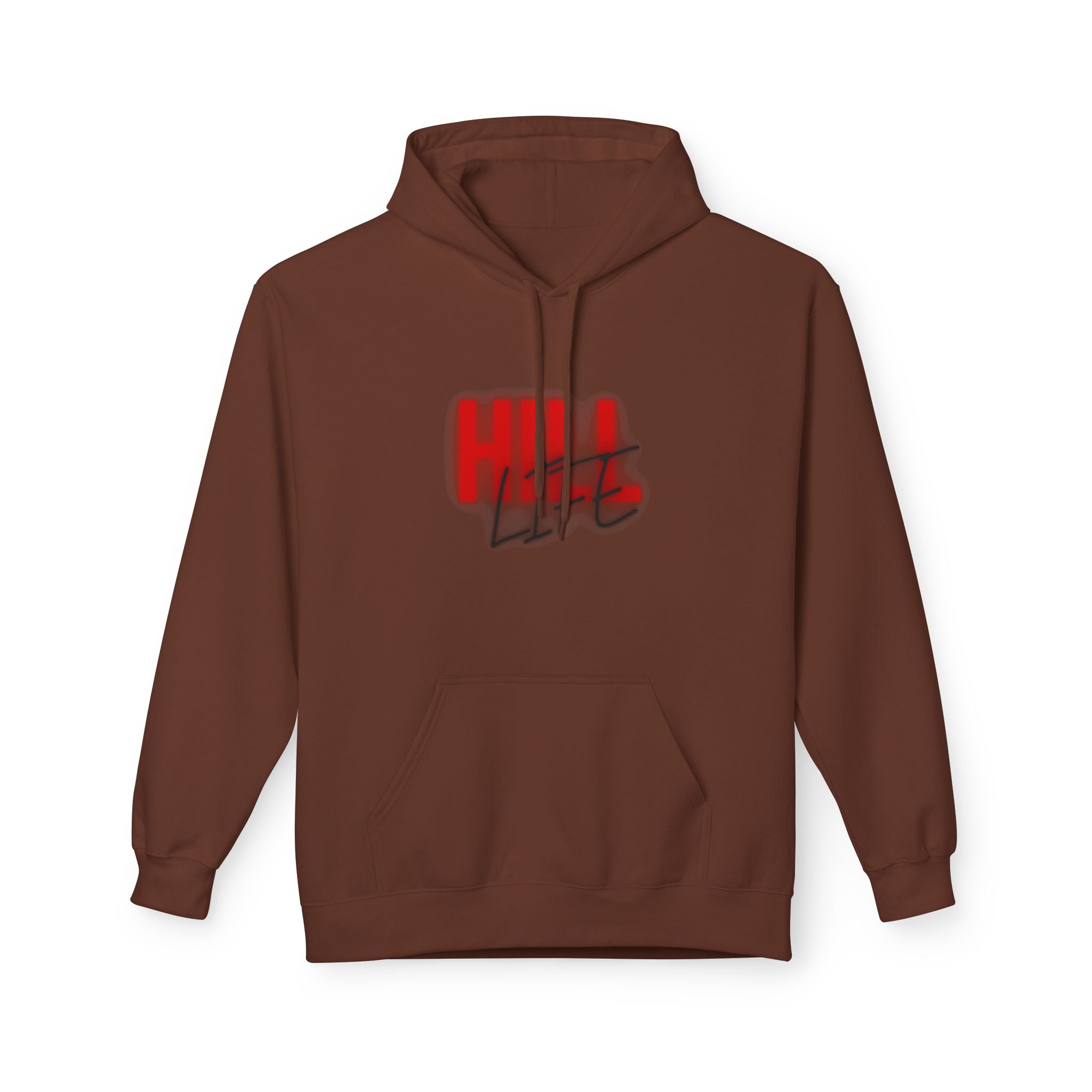 Hill Life Hoodie — # Red Script Pullover