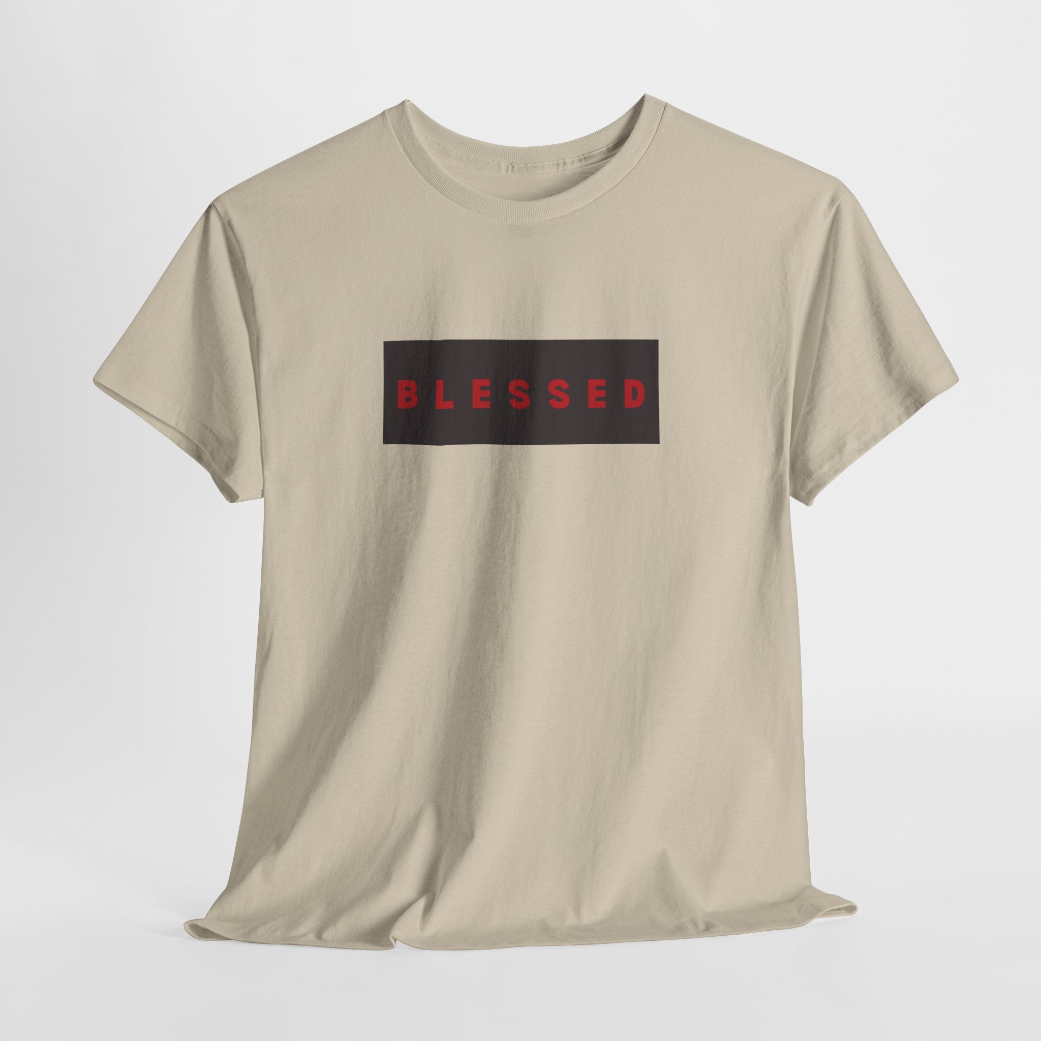 Blessed Box Logo T-Shirt — Minimal Christian Faith Tee